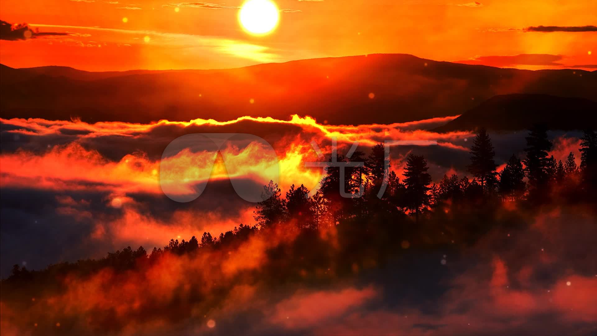歌曲(山青水秀太阳高)舞台背景_1920x1080_高清视频