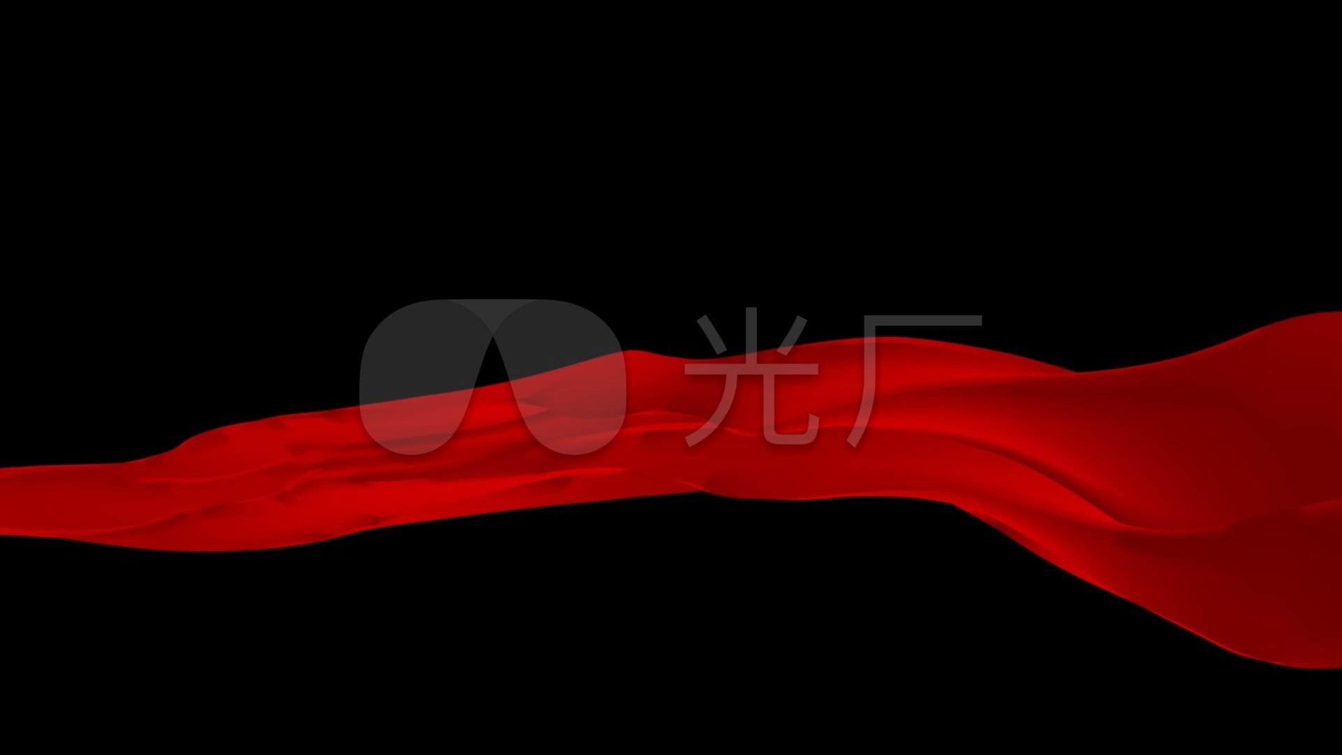 红绸飘动红绸缎飘动红布带alpha通道素_1920x1080_高清视频素材下载