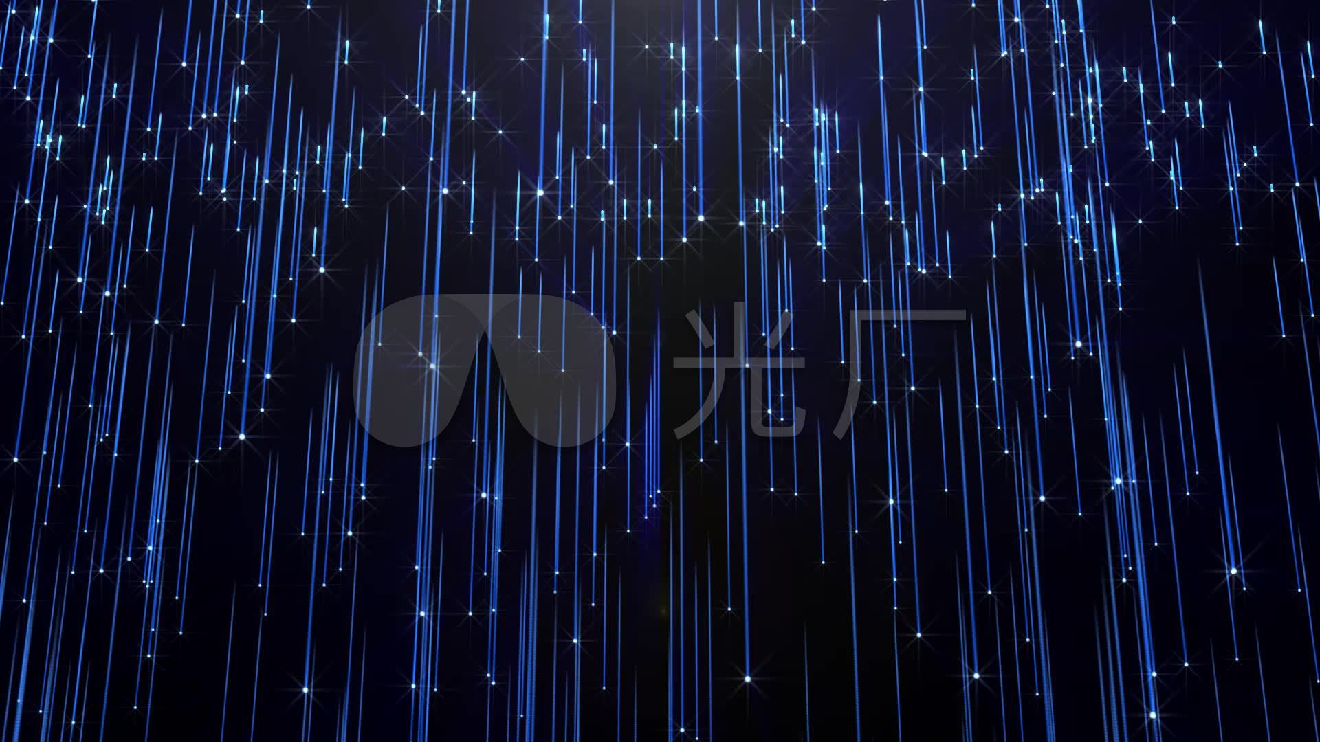蓝色星空梦幻流星雨led背景视频