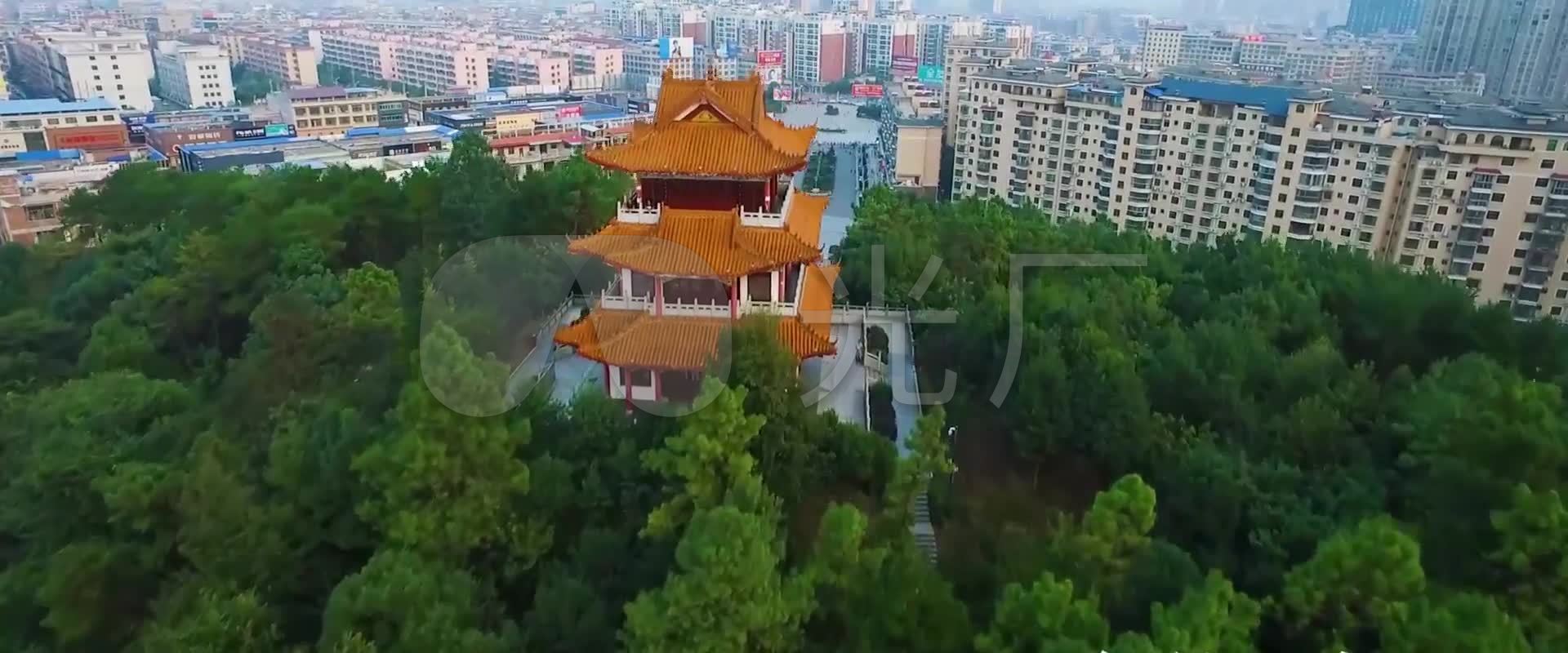湖南邵阳市邵东县城市航拍视频素材下载_1920x800_(:)