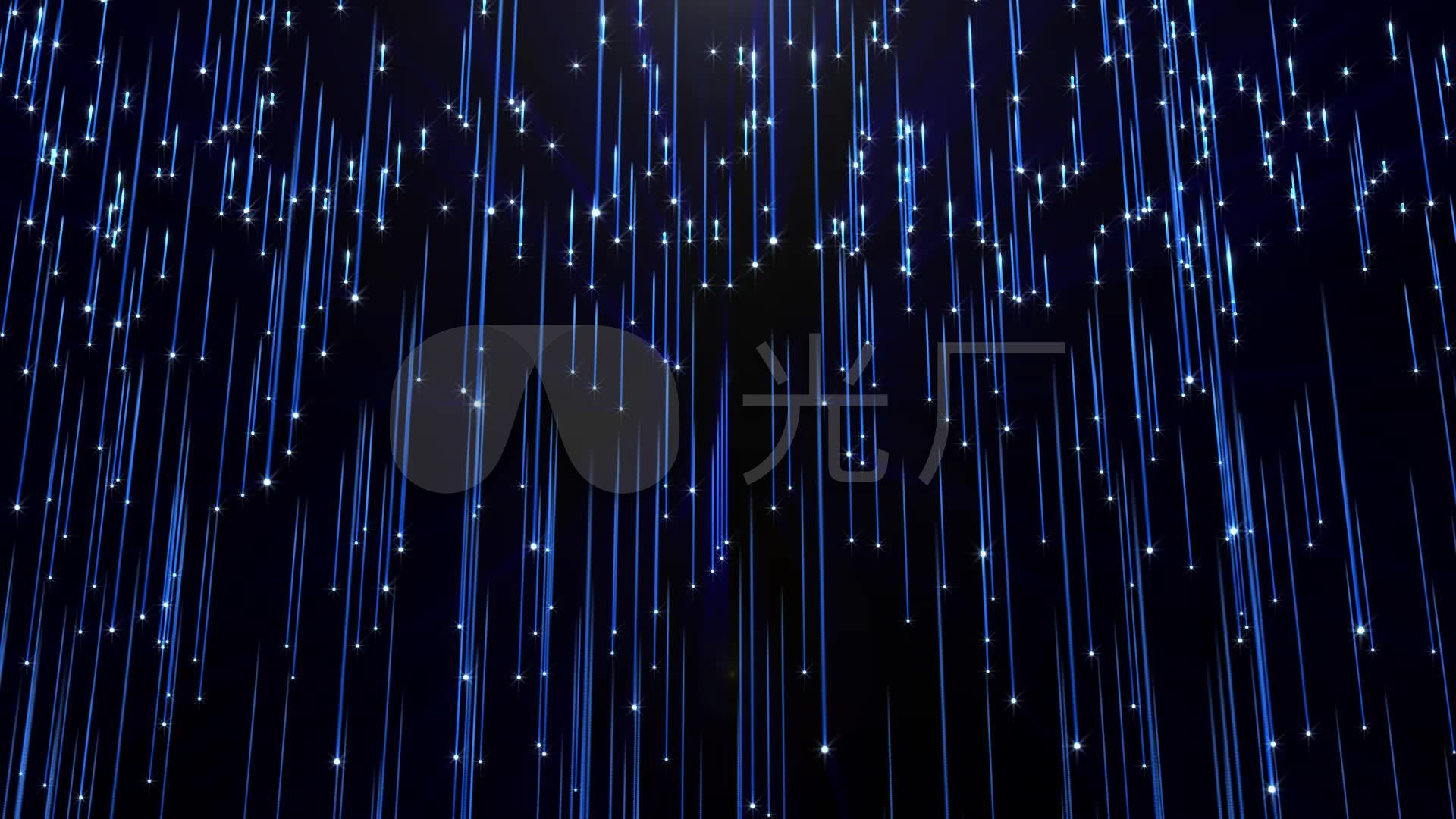 蓝色星空梦幻流星雨LED背景视频1_1920X10