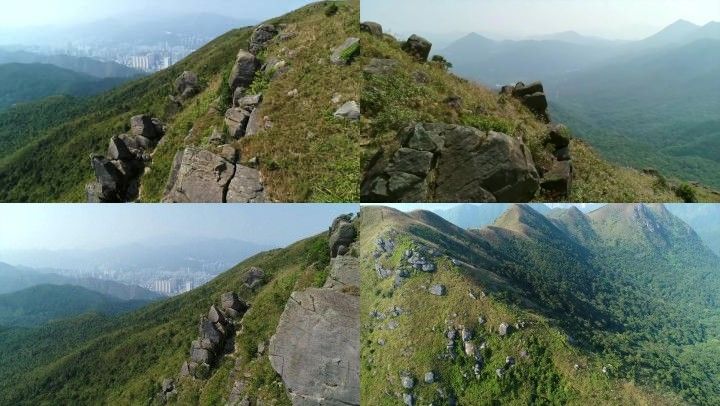 黄牛山 航拍 山岭 山顶 山坡 山腰