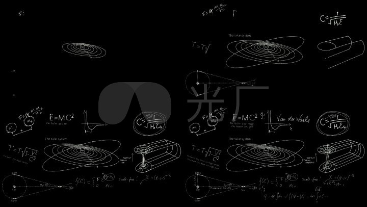 天文学天体物理学粉笔字黑板