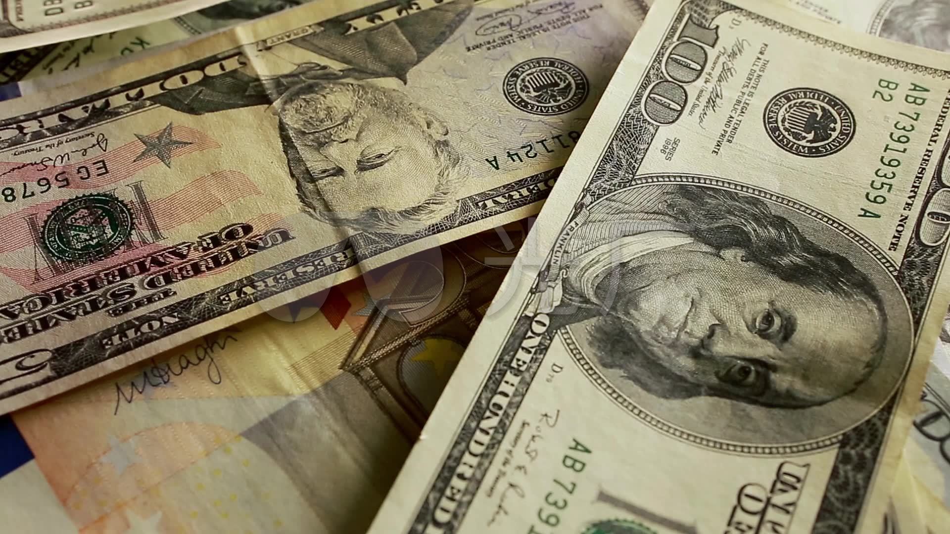 金融钱币大量现金财富美金美元_1920x1080_高清视频