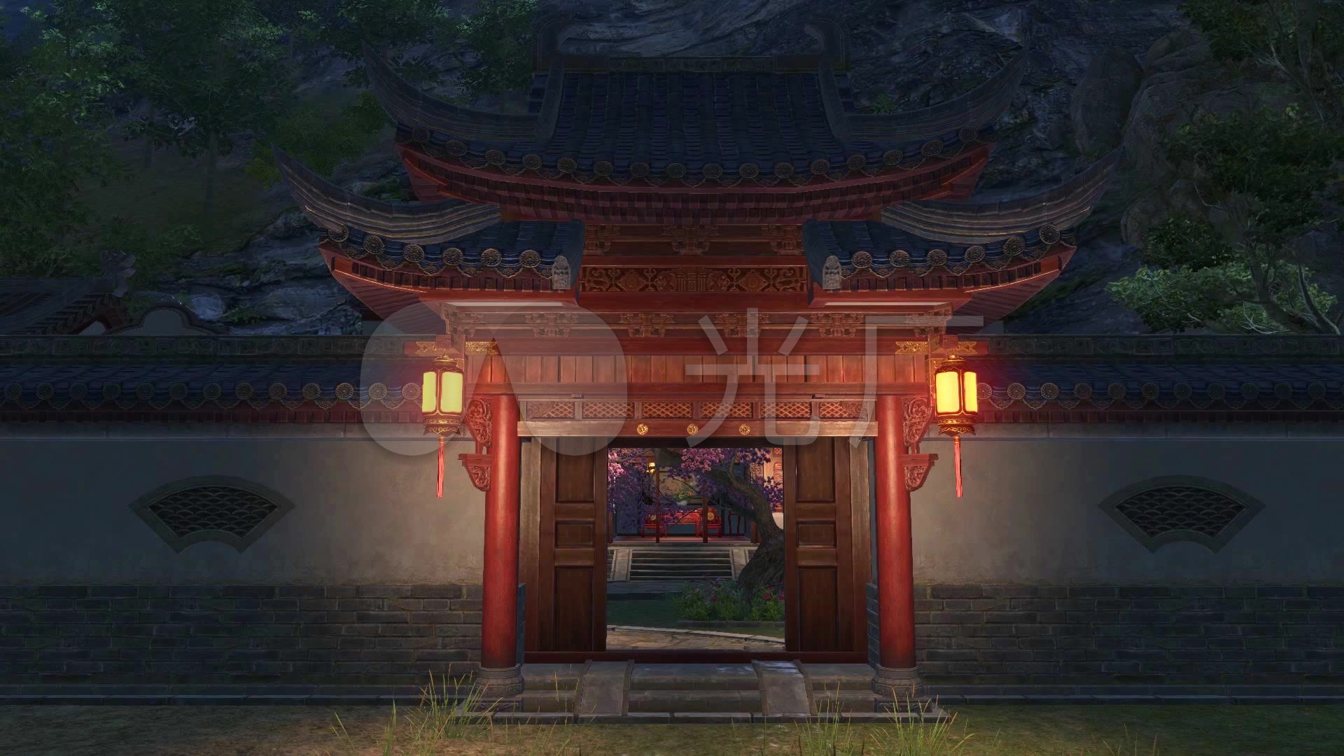 壁纸1920x1080超清古风,壁纸1920x1080超清帅气 稀有3d古风大门庭院背景_1920x1080_高清视频素材下载