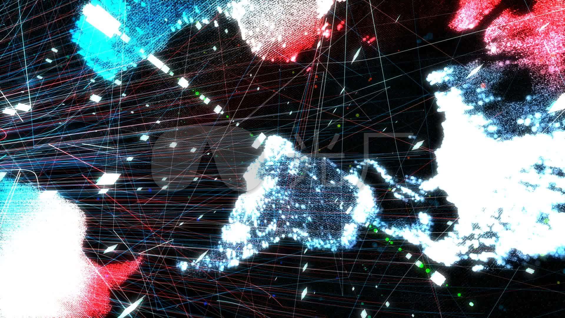 光斑地图世界地图空间圆形粒子炫酷粒