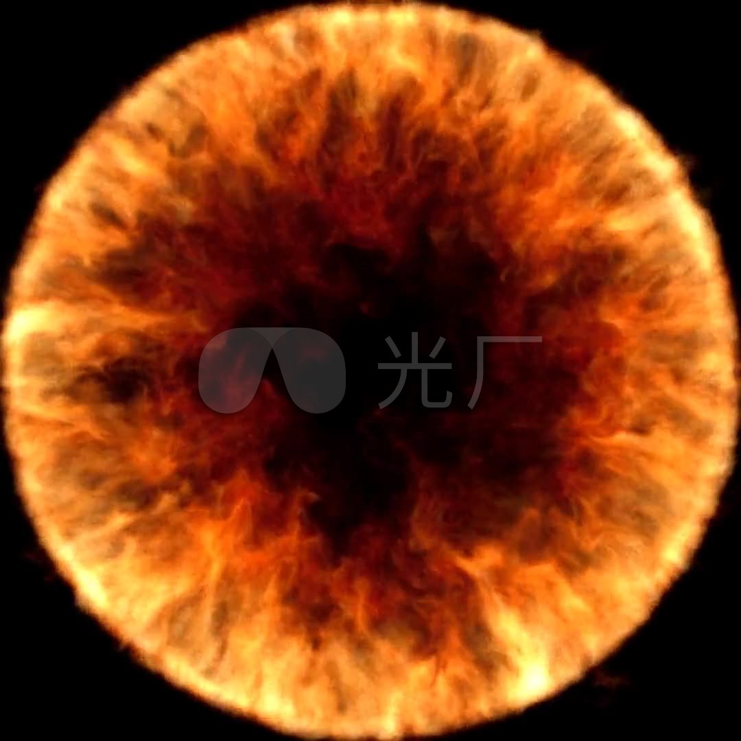 创意震撼球形火焰瞳孔背景