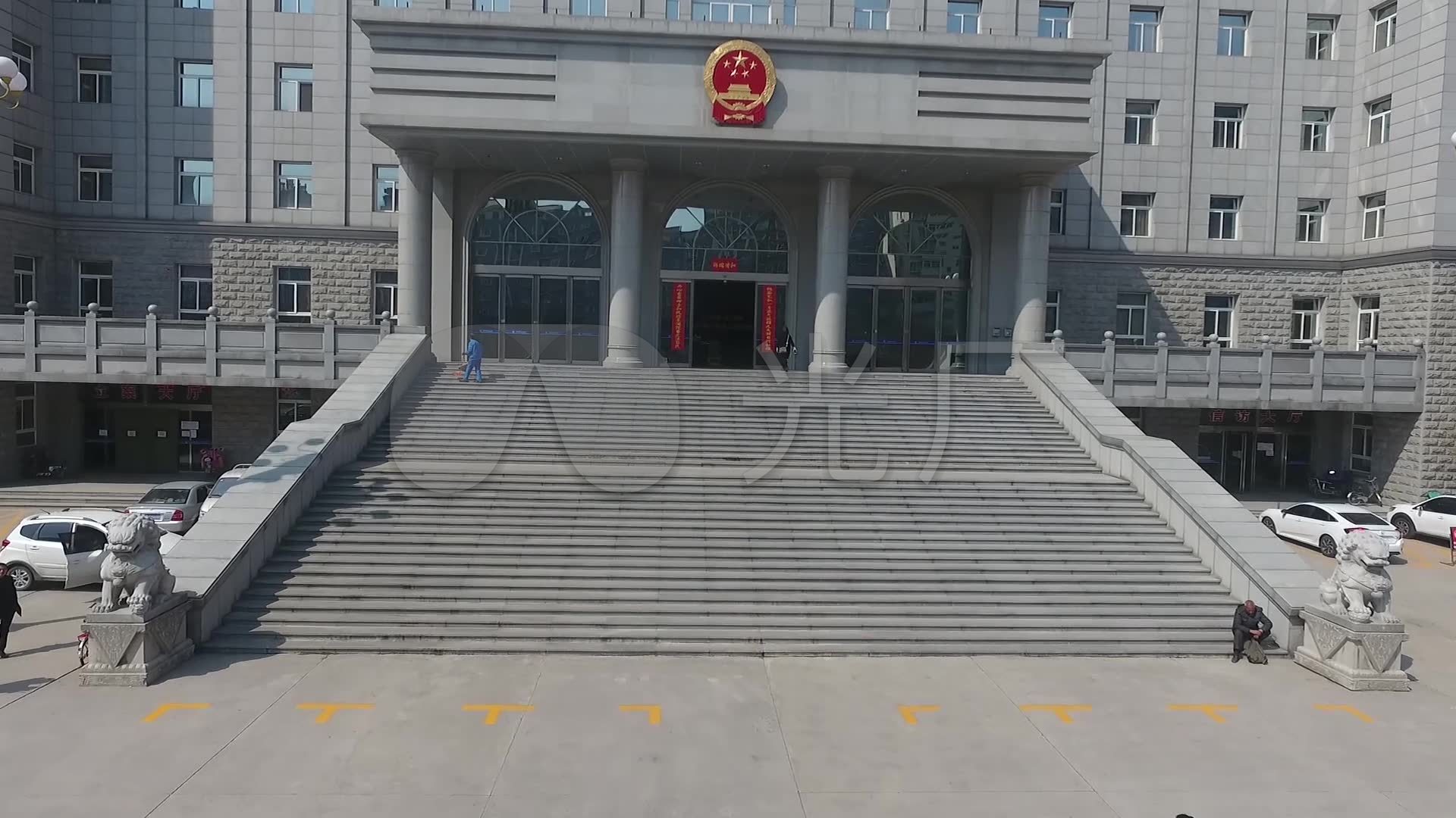 山西运城中级人民法院大门大楼实拍