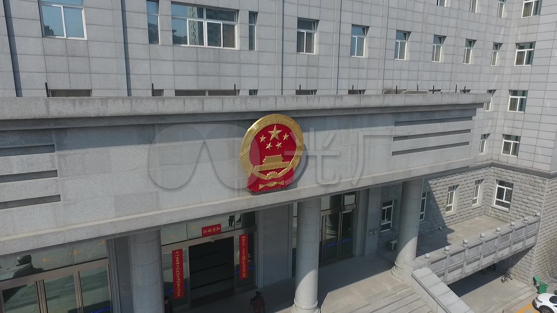 山西运城中级人民法院大门大楼实拍