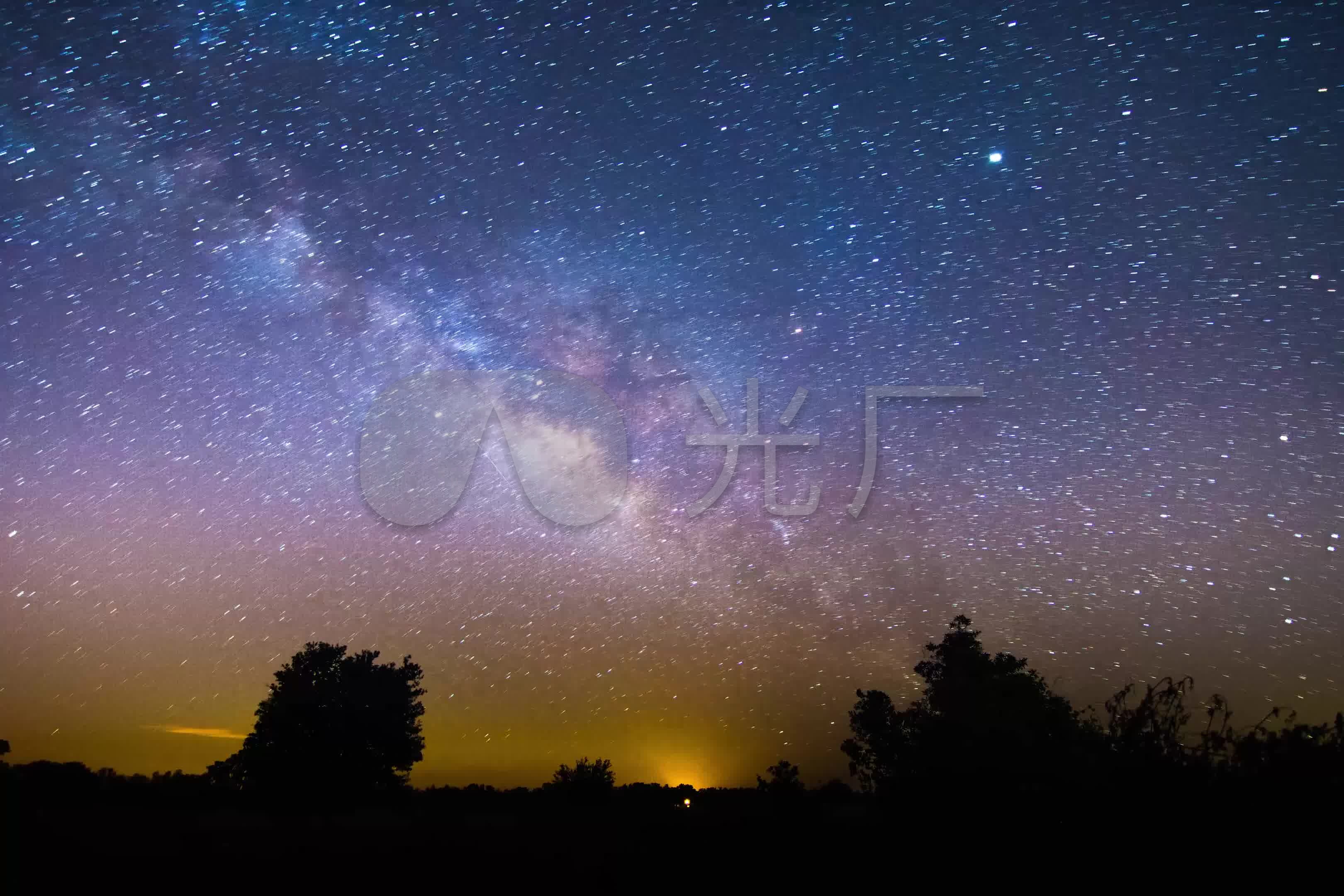 视频素材 实拍视频 延时摄影 4k梦幻星轨星空延时摄影  来自视频原始