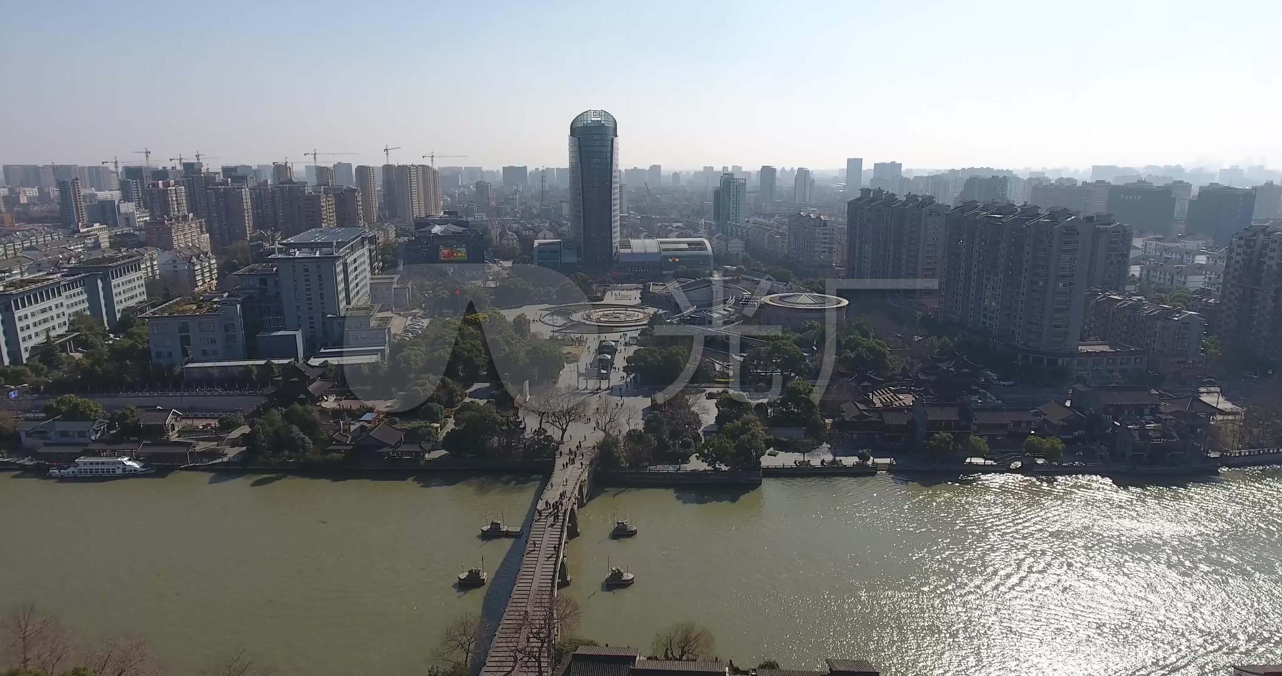 杭州市拱墅区拱宸桥京杭运河4k