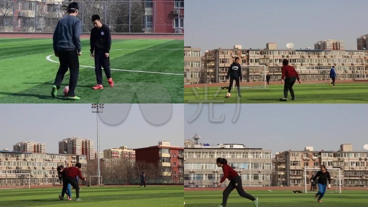 校园足球学生踢足球学校操场学生在操场踢球学校足球场足球足球运动