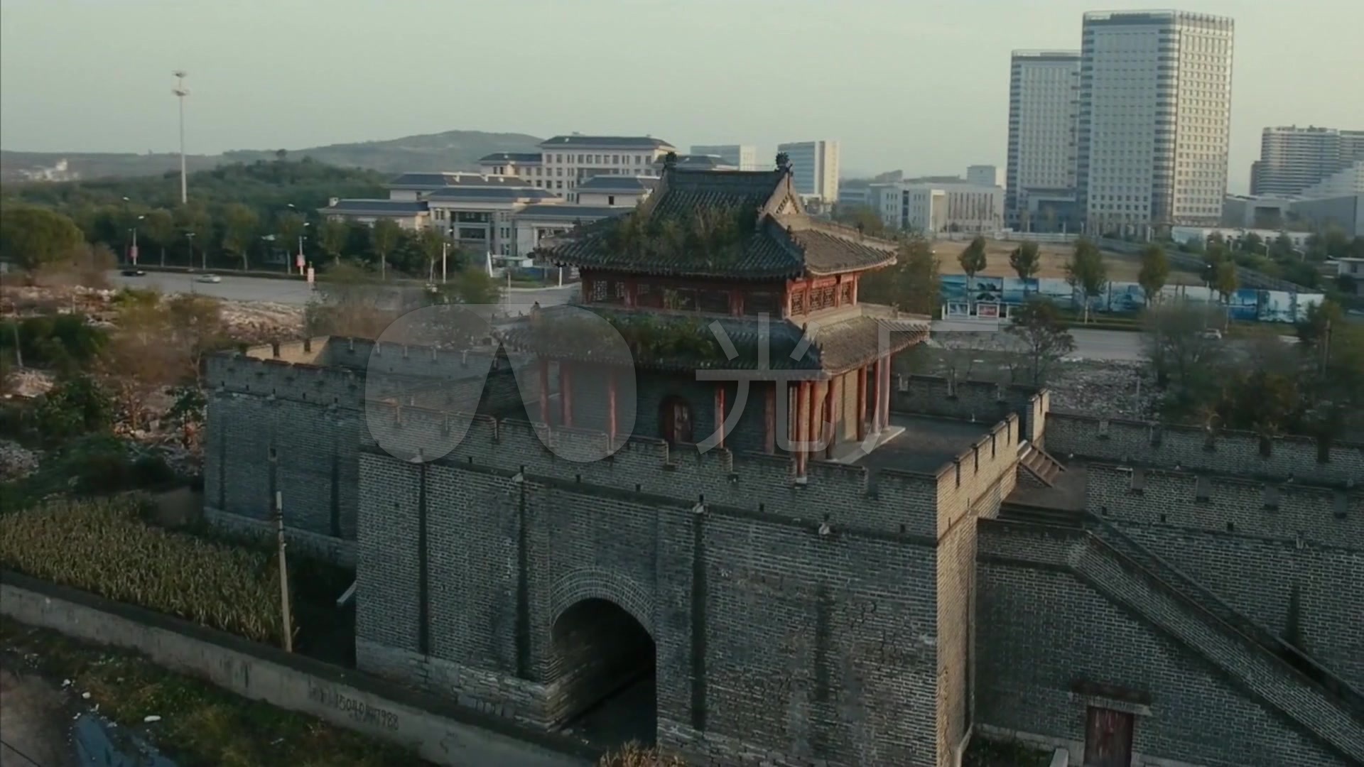 辽阳 东京城 天佑门 古城墙 航拍 景观 建筑