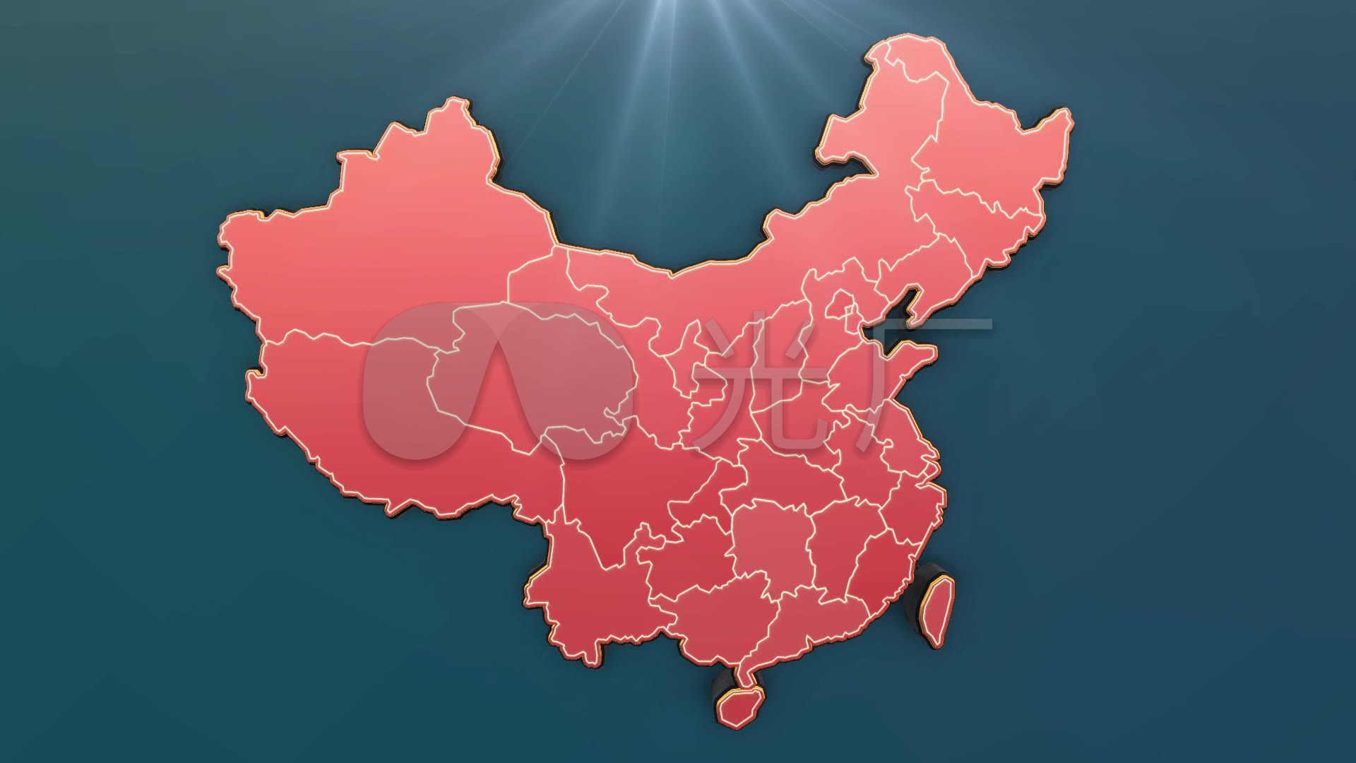 三维中国地图视频素材_1920X1080_高清视频