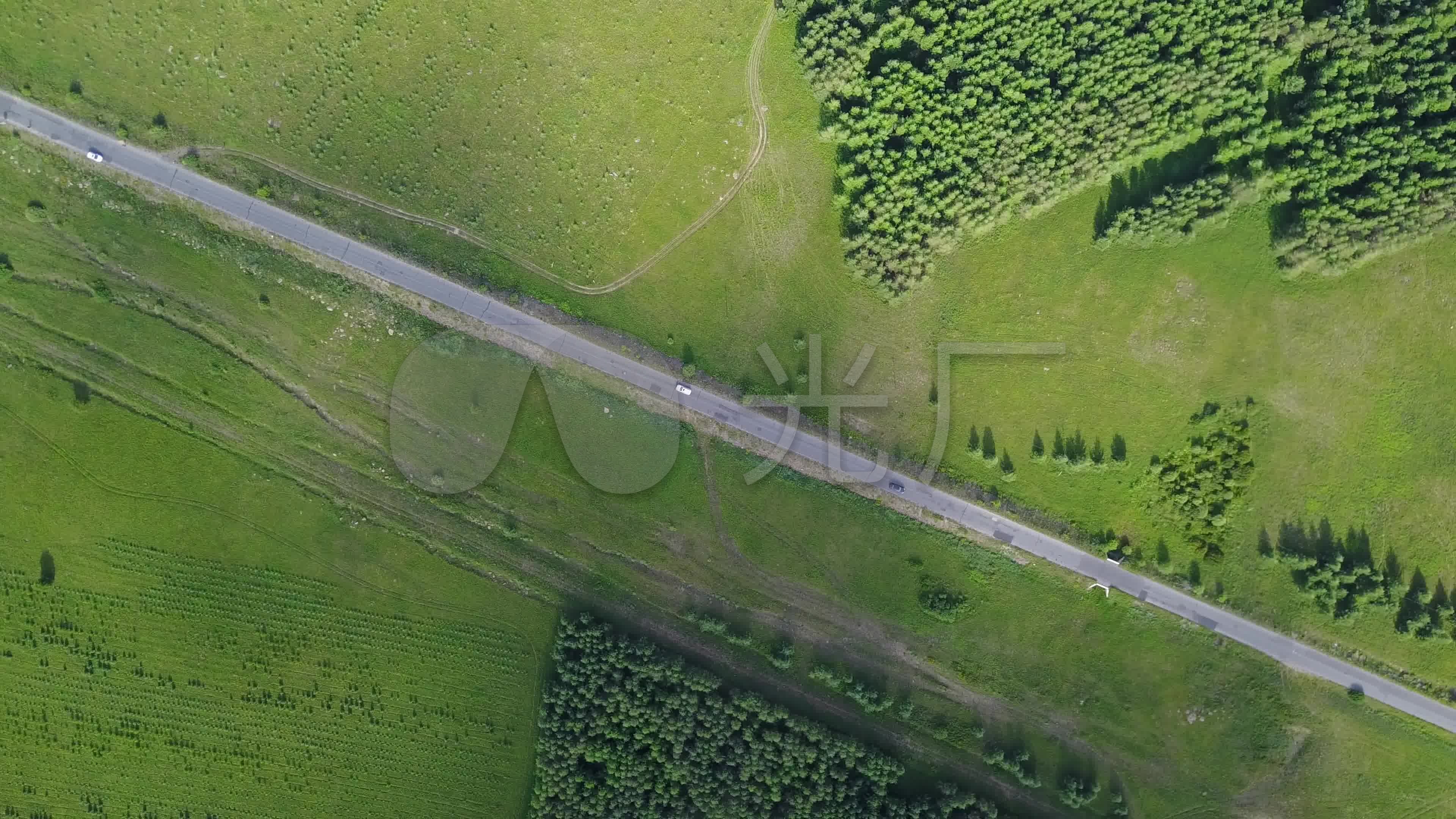 草原公路航拍_3840x2160_高清视频素材下载(编号:)