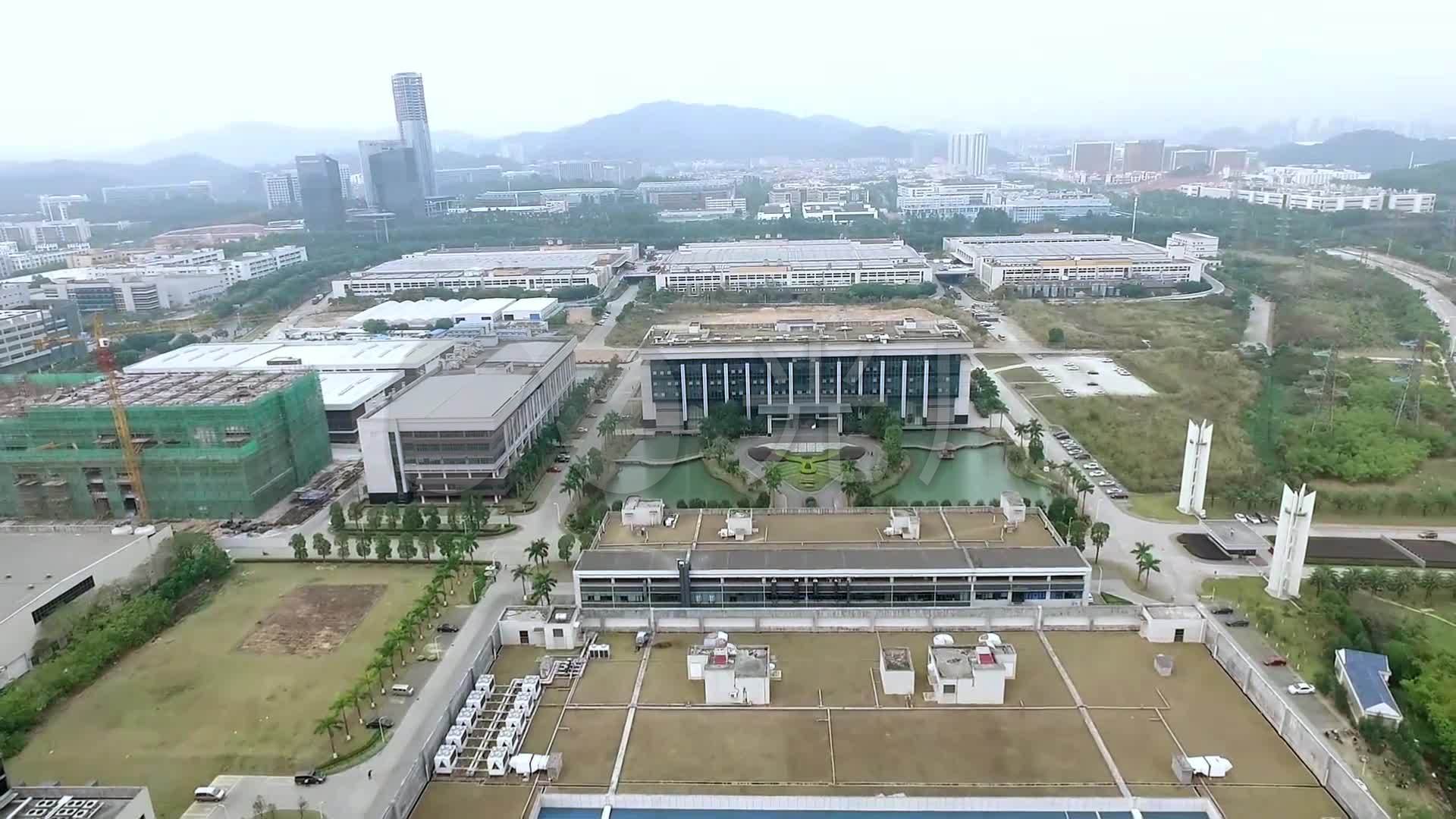 航拍广州黄埔区华南新材料创意园