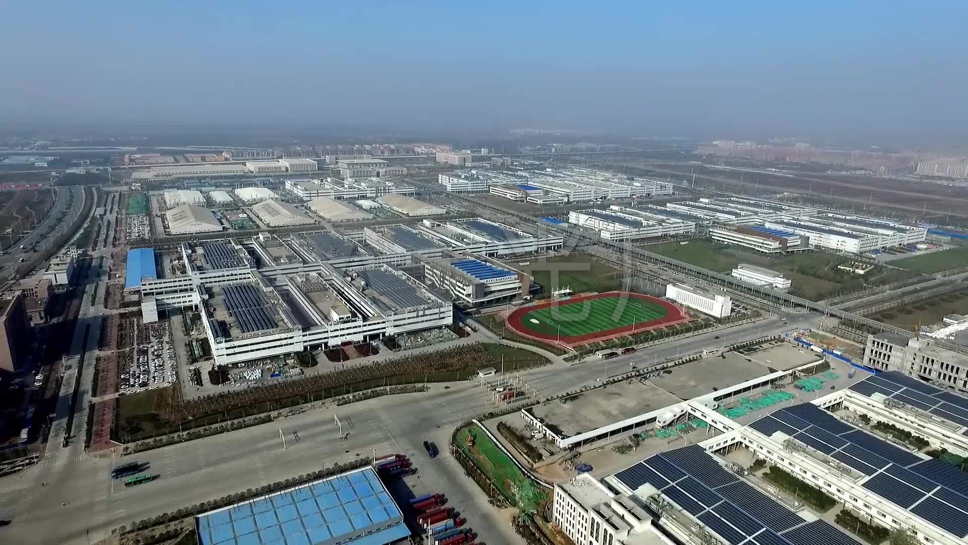 郑州航空港区郑州保税区航拍高清素材_1920x1080_高清
