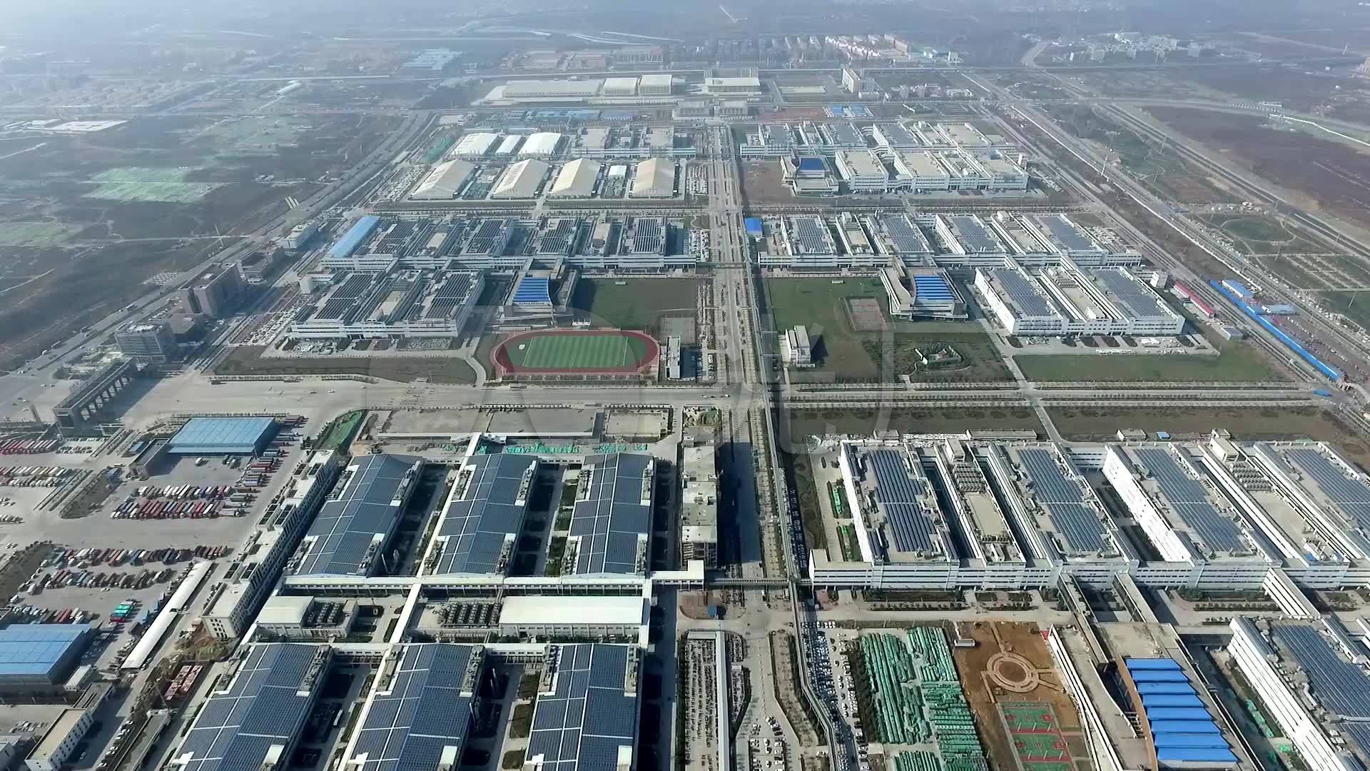 郑州航空港区郑州保税区航拍高清素材_1920x1080_高清