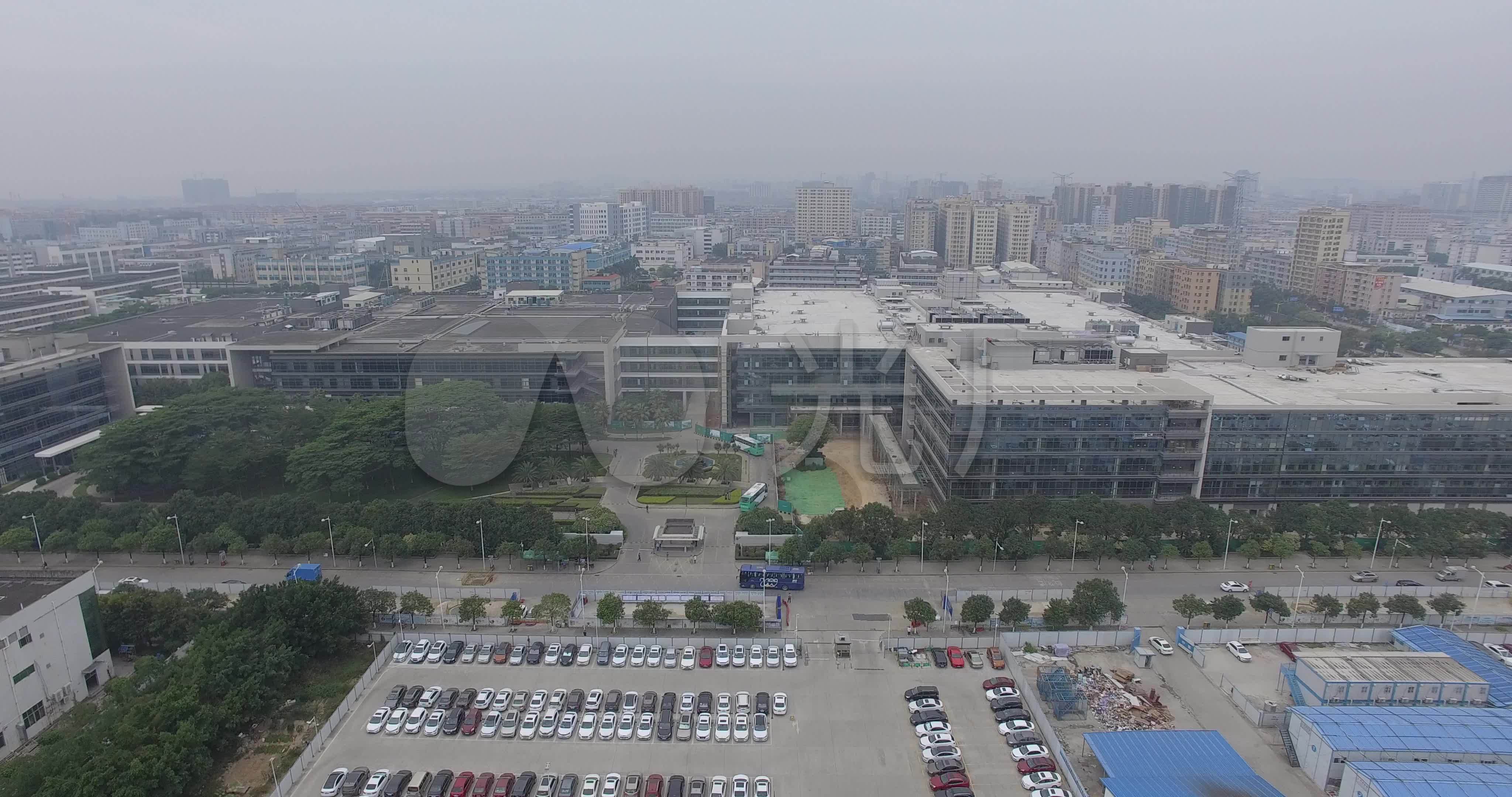 东莞长安oppo工厂生产基地航拍4k