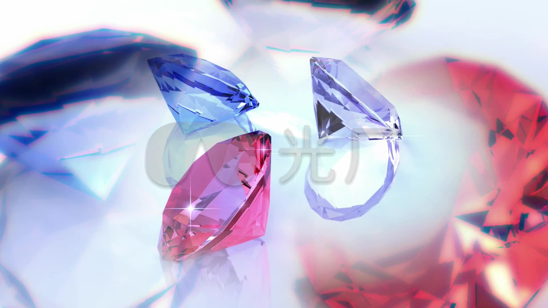 唯美梦幻钻石旋转背景视频素材