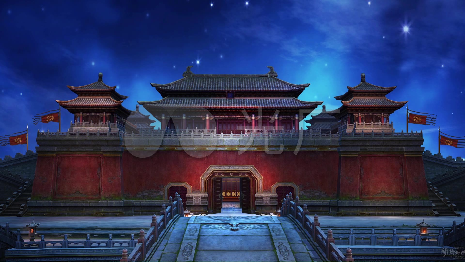 古代宫殿之夜