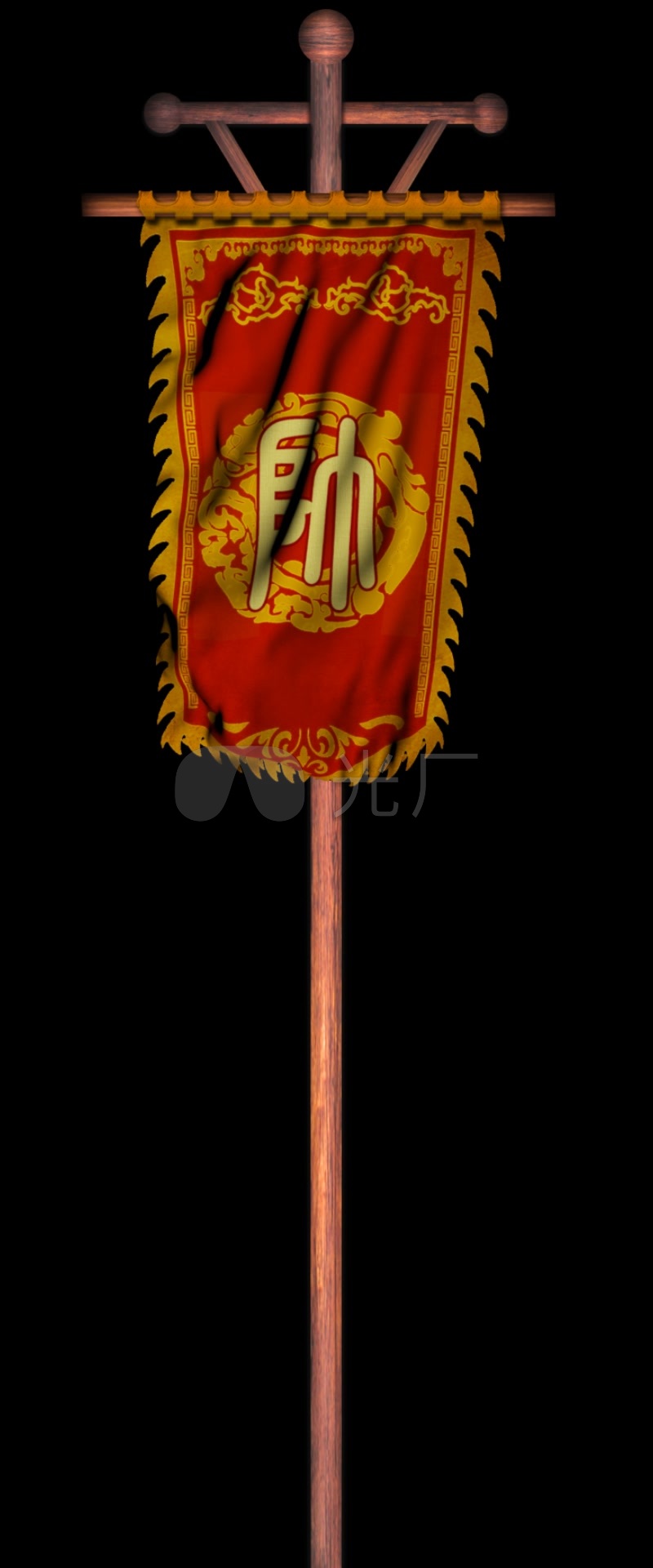 古代帅字旗杆_800x1920_高清视频素材下载(编号:)__vj
