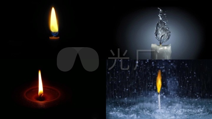 蜡烛烛光是爱浪漫唯美烛火创意特效雪中的烛光水火焰水