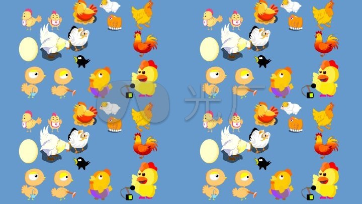 小鸡家禽二维动物素材flash动画