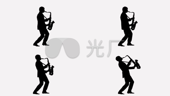 吹萨克斯男人剪影1