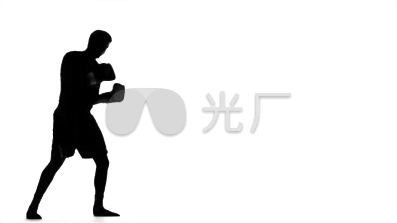拳击手剪影_1280x720_高清视频素材下载(编号:2415476