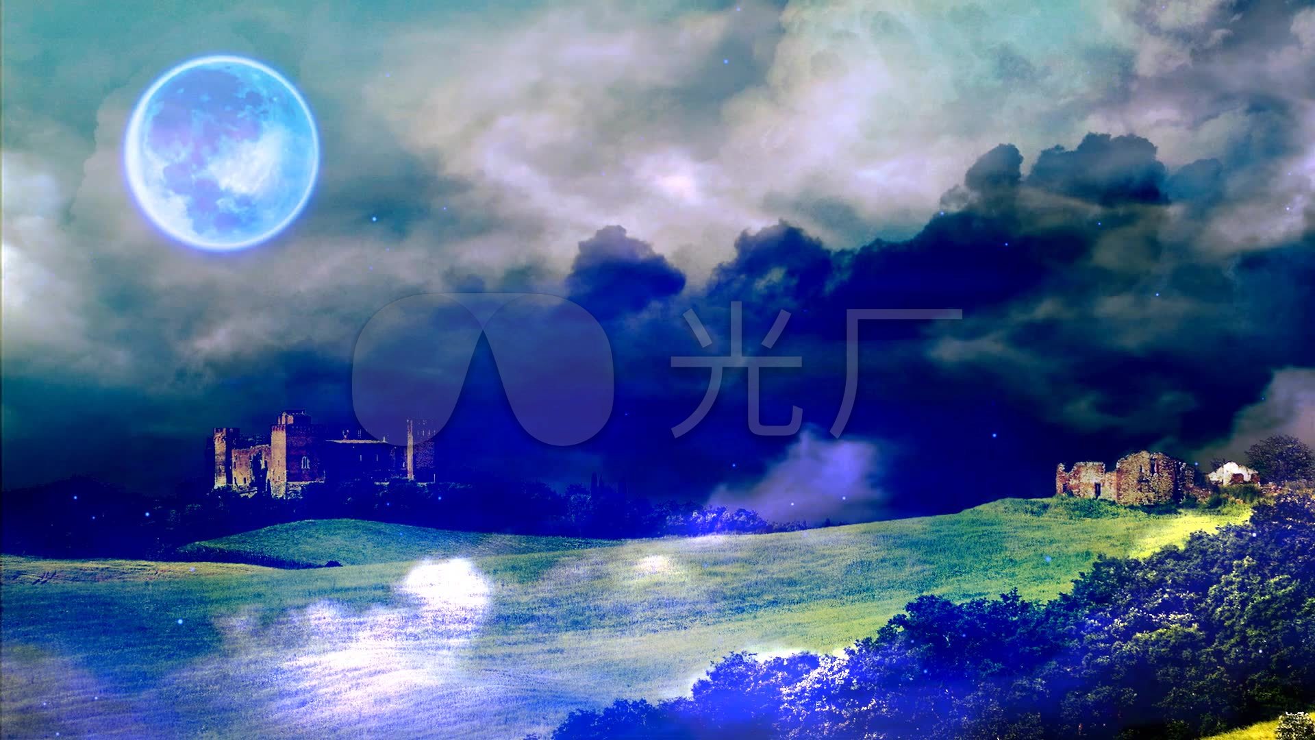 乐曲(舒伯特小夜曲)舞台背景
