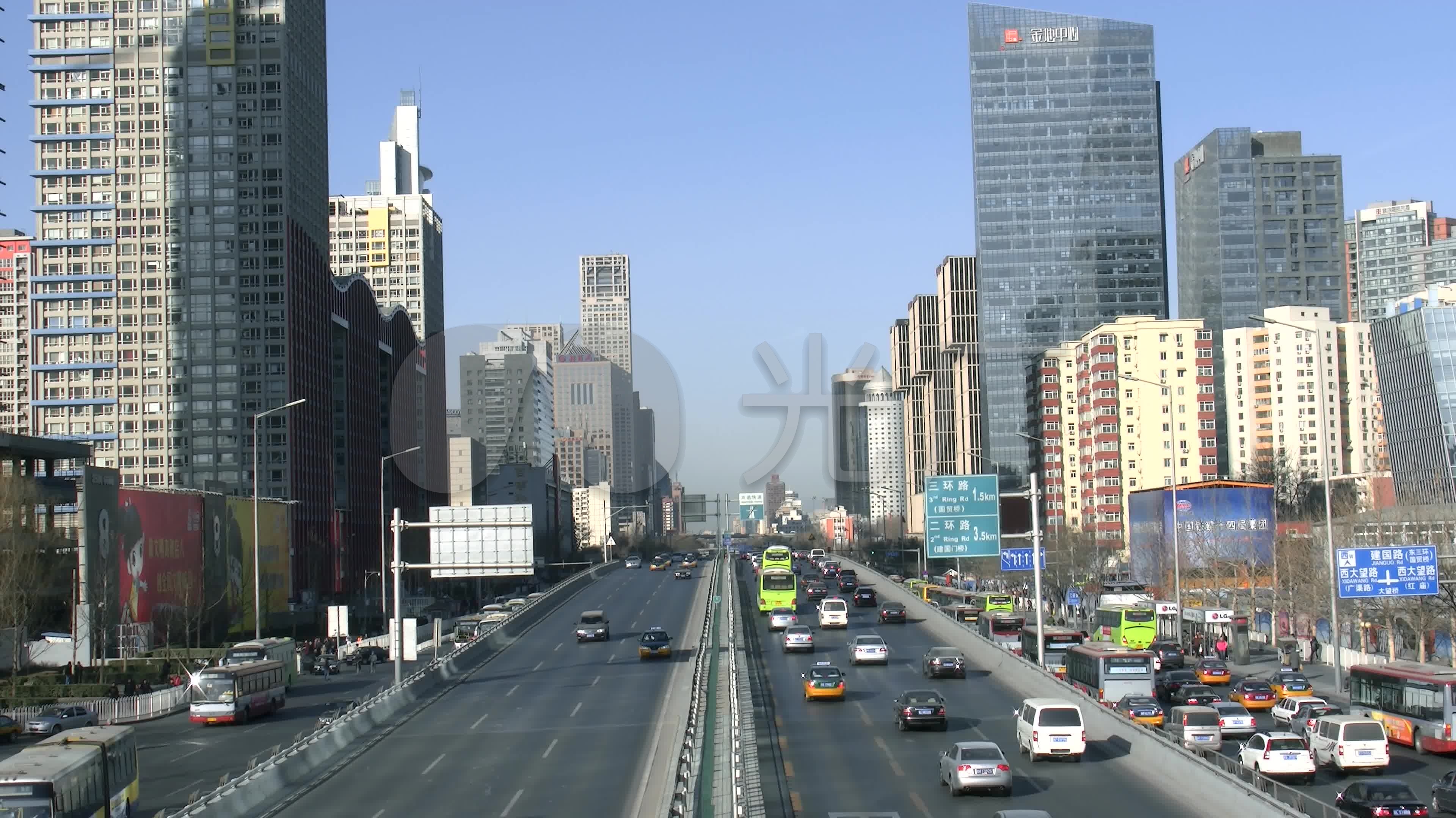 城市交通车流北京东三环