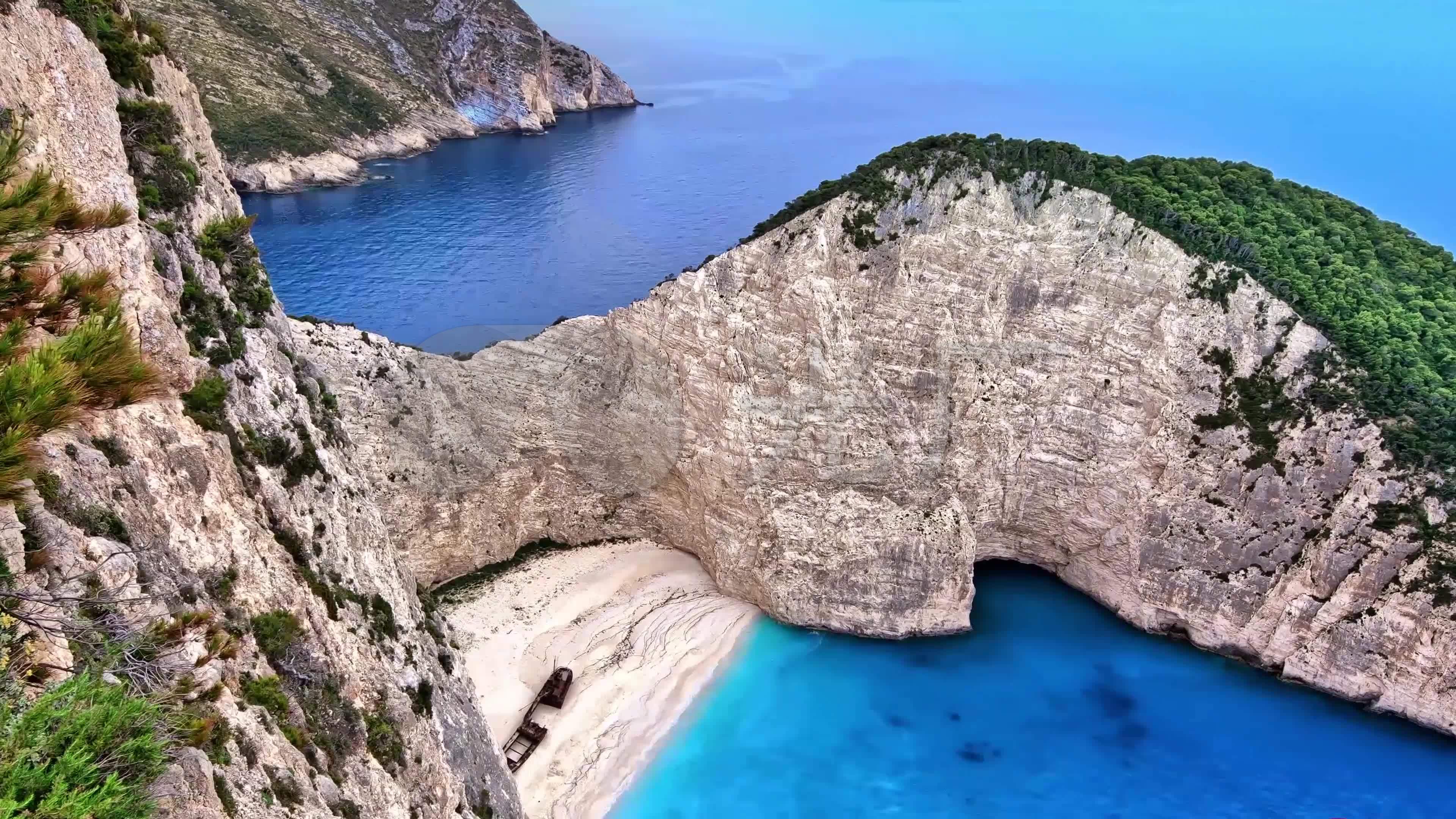 欧洲小镇海景风光人文风情4k