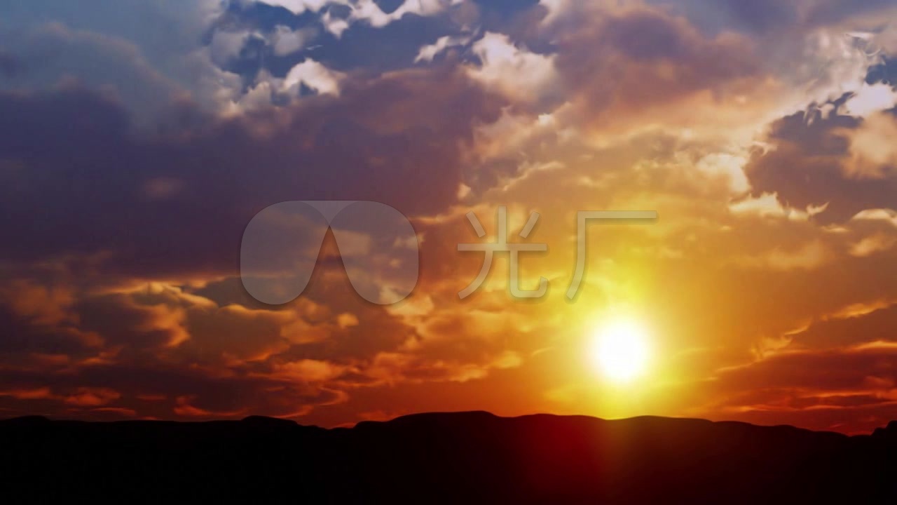实拍黄昏晚霞视频素材