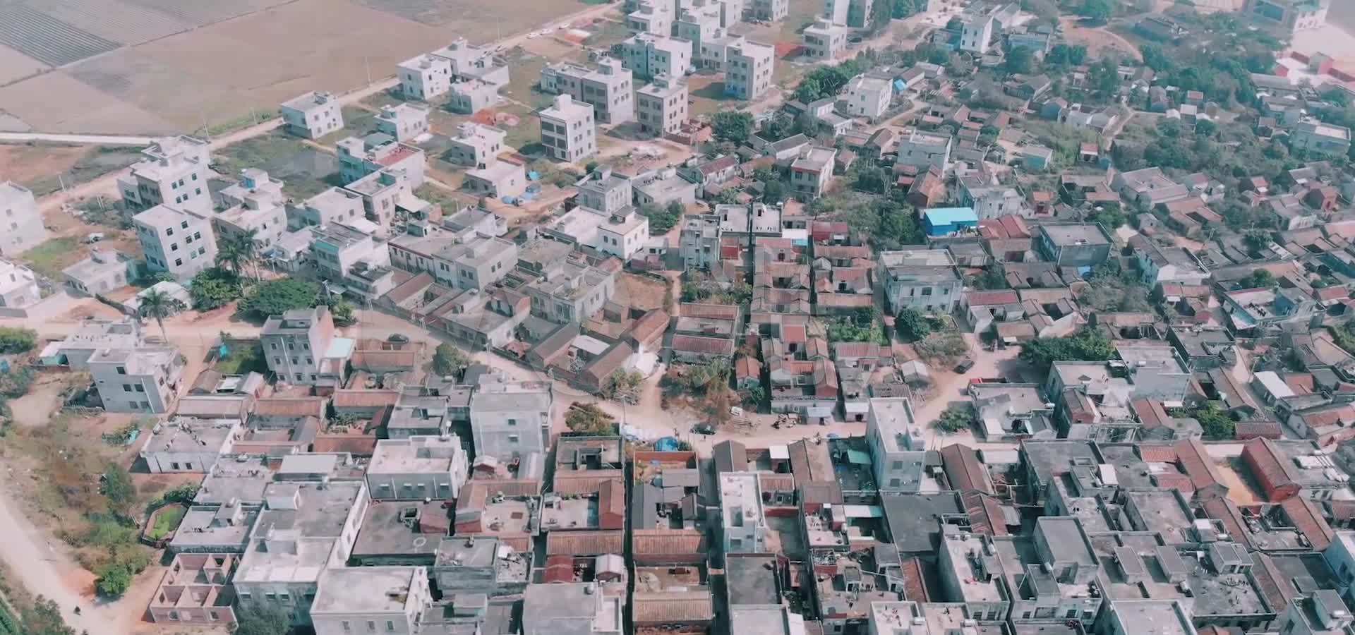 广东省湛江市雷州市沈塘镇大周村航拍视频_1920x900_高清视频素材下载
