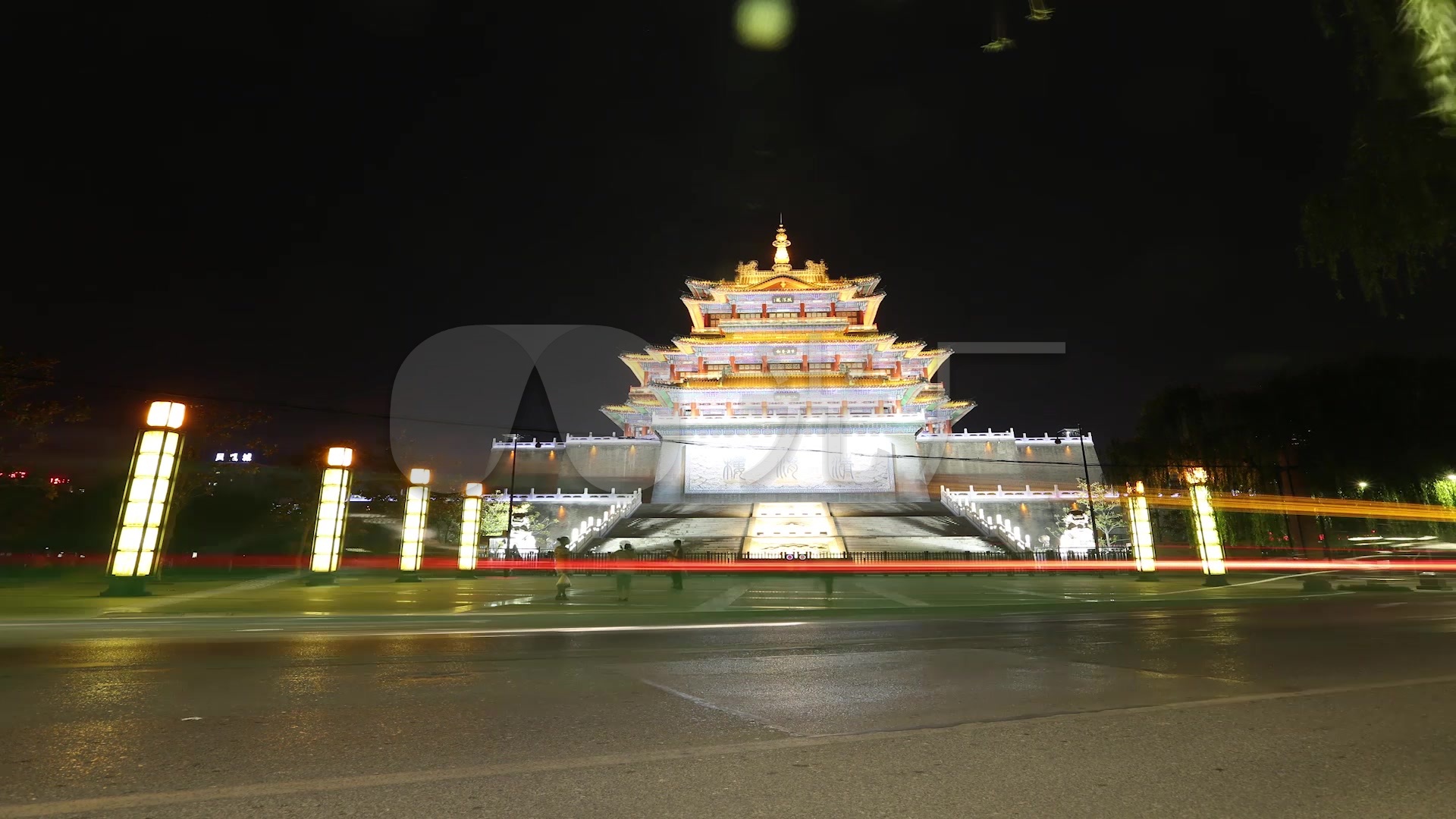 咸阳地标建筑延时