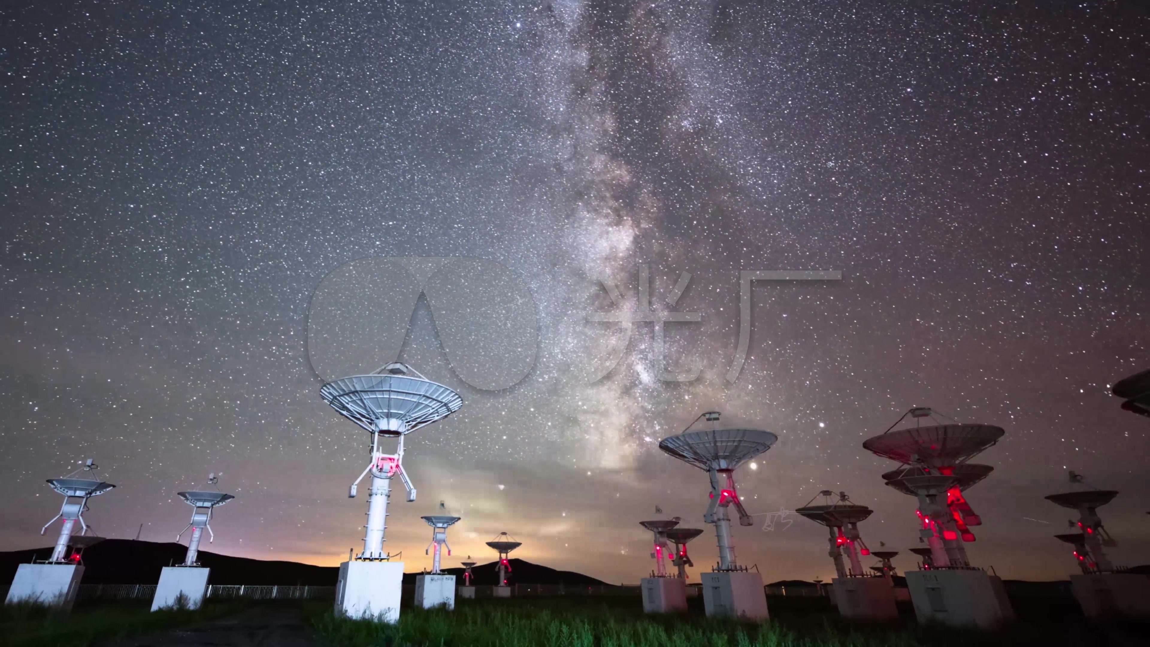 天文台璀璨星空-超高清_3840x2160_高清视频素材下载