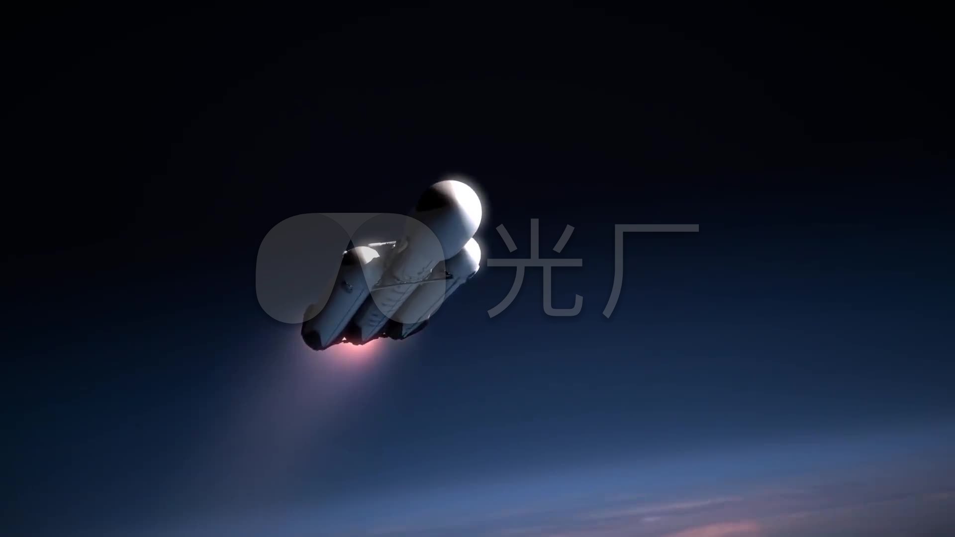 三维动画火箭发射航空航天_1920x1080_高清视频素材