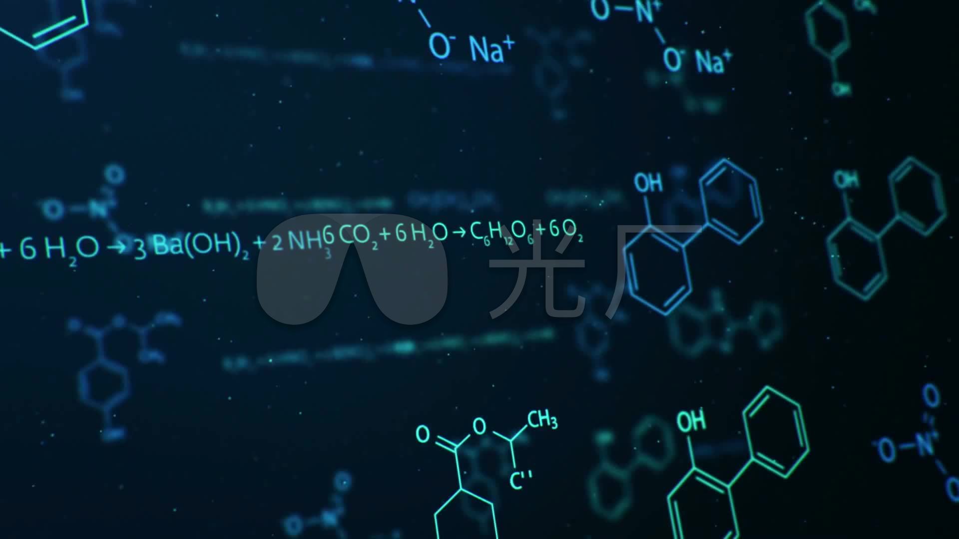 科技化学化学式方程_1920x1080_高清视频素材下载(:)