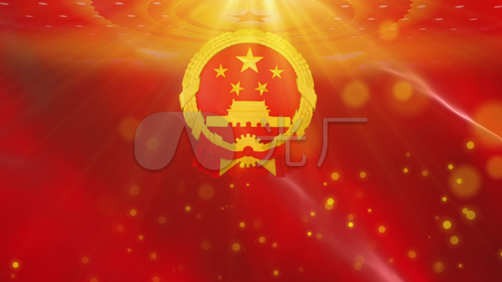 国徽背景党政红色片头_1920x1080_高清视频素材下载