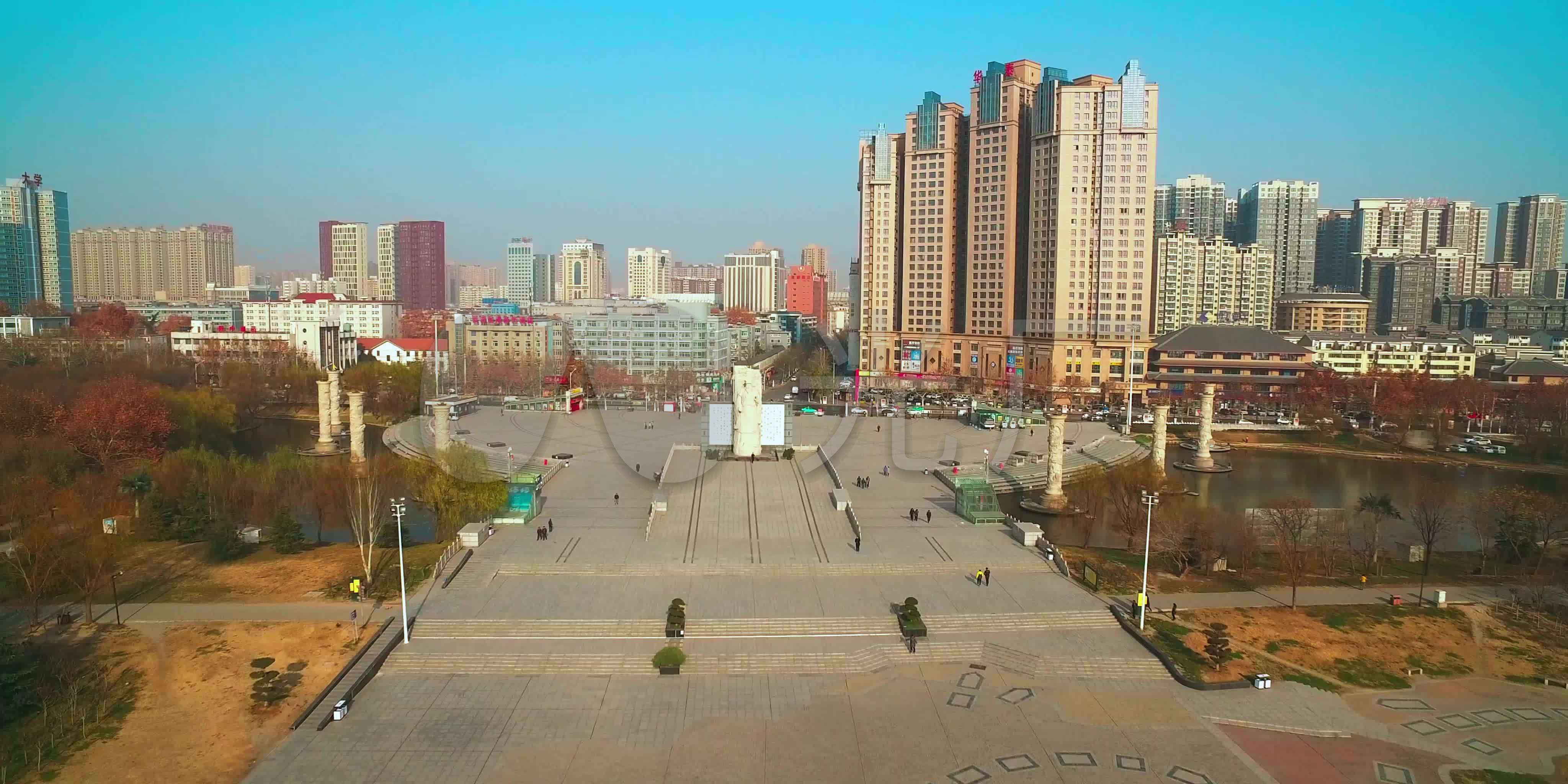 4k航拍陕西省咸阳市城市风景_4096x2048_高清视频素材