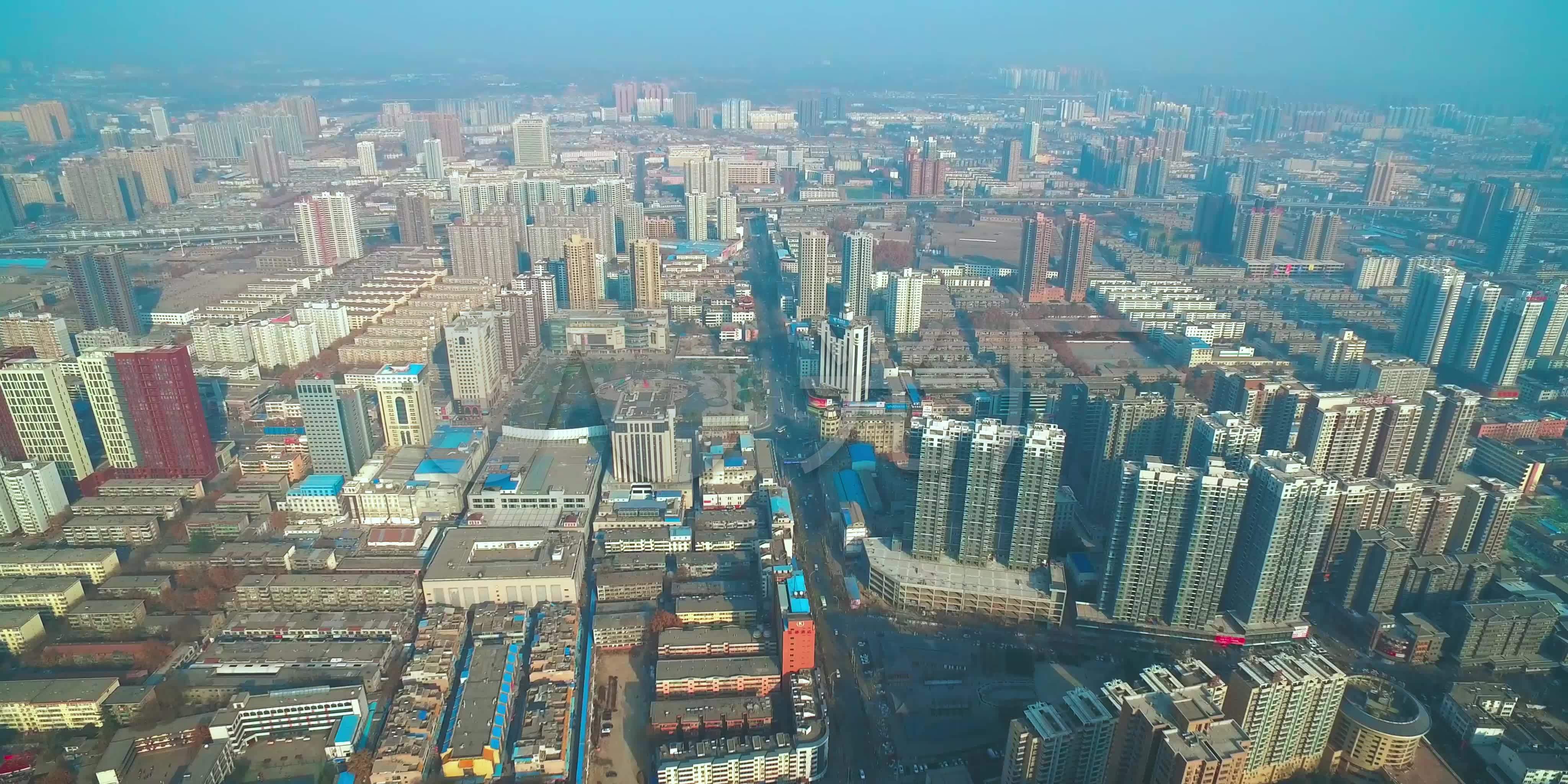 4k航拍陕西省咸阳市城市风景_4096x2048_高清视频素材