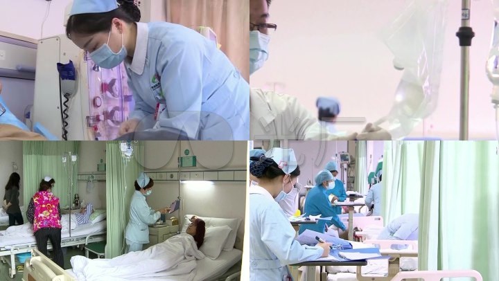 病人住院,医院护士护理视频素材