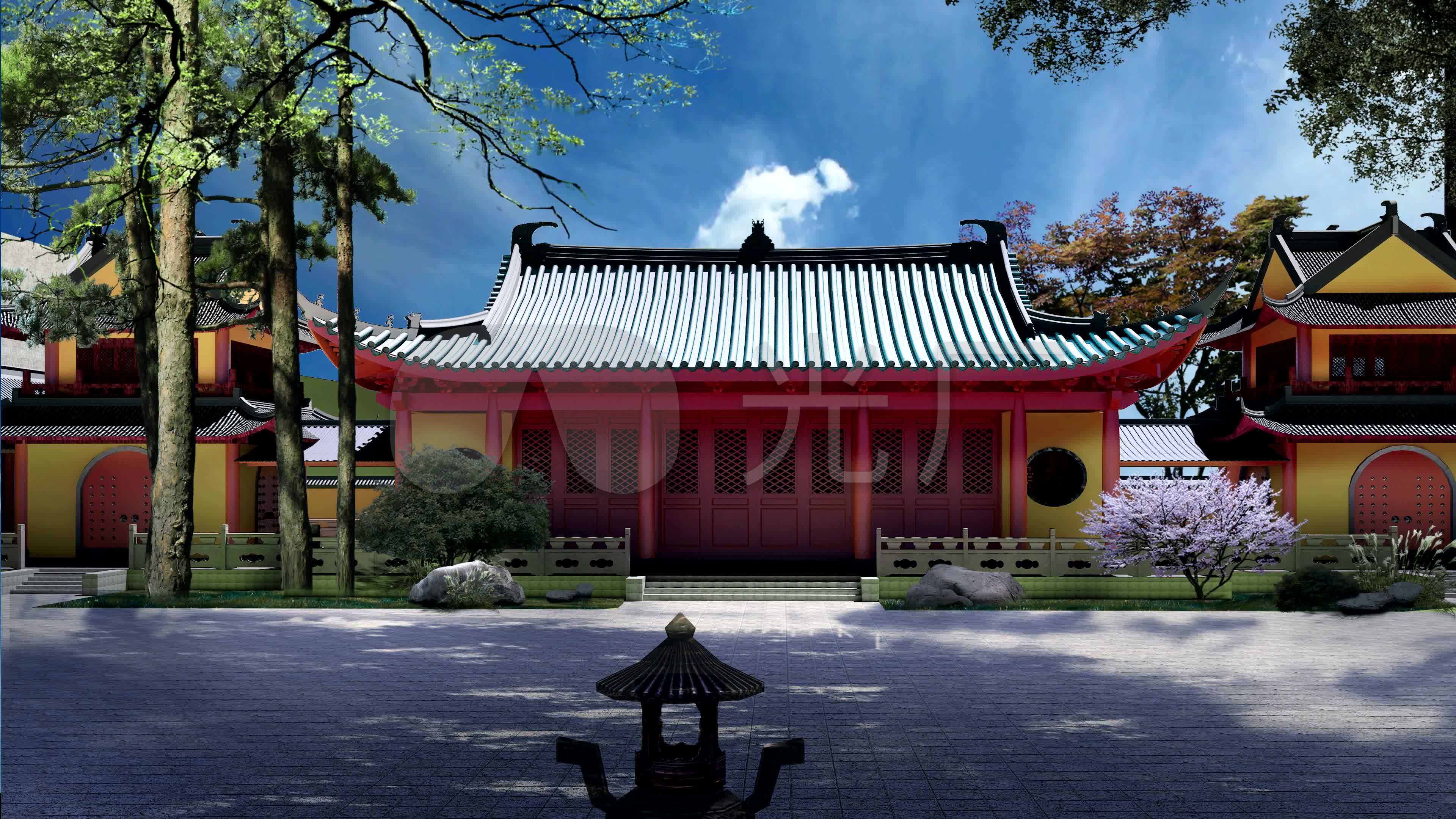 4k稀有寺庙场景_3840x2160_高清视频素材下载(编号:)