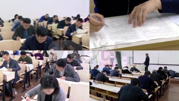 考试考场监考答题答卷监考老师视频素材