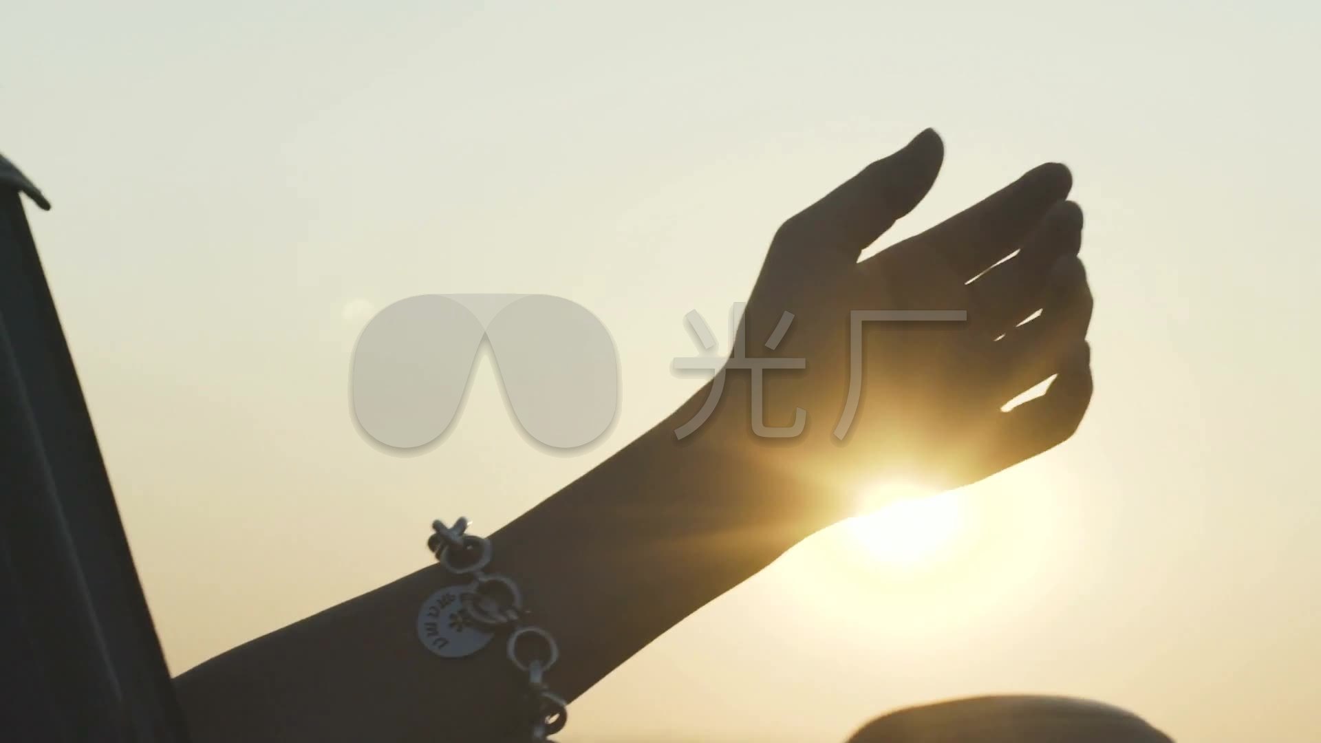 手的特写手档阳光阳光穿过手掌意境素_1920x1080_高清