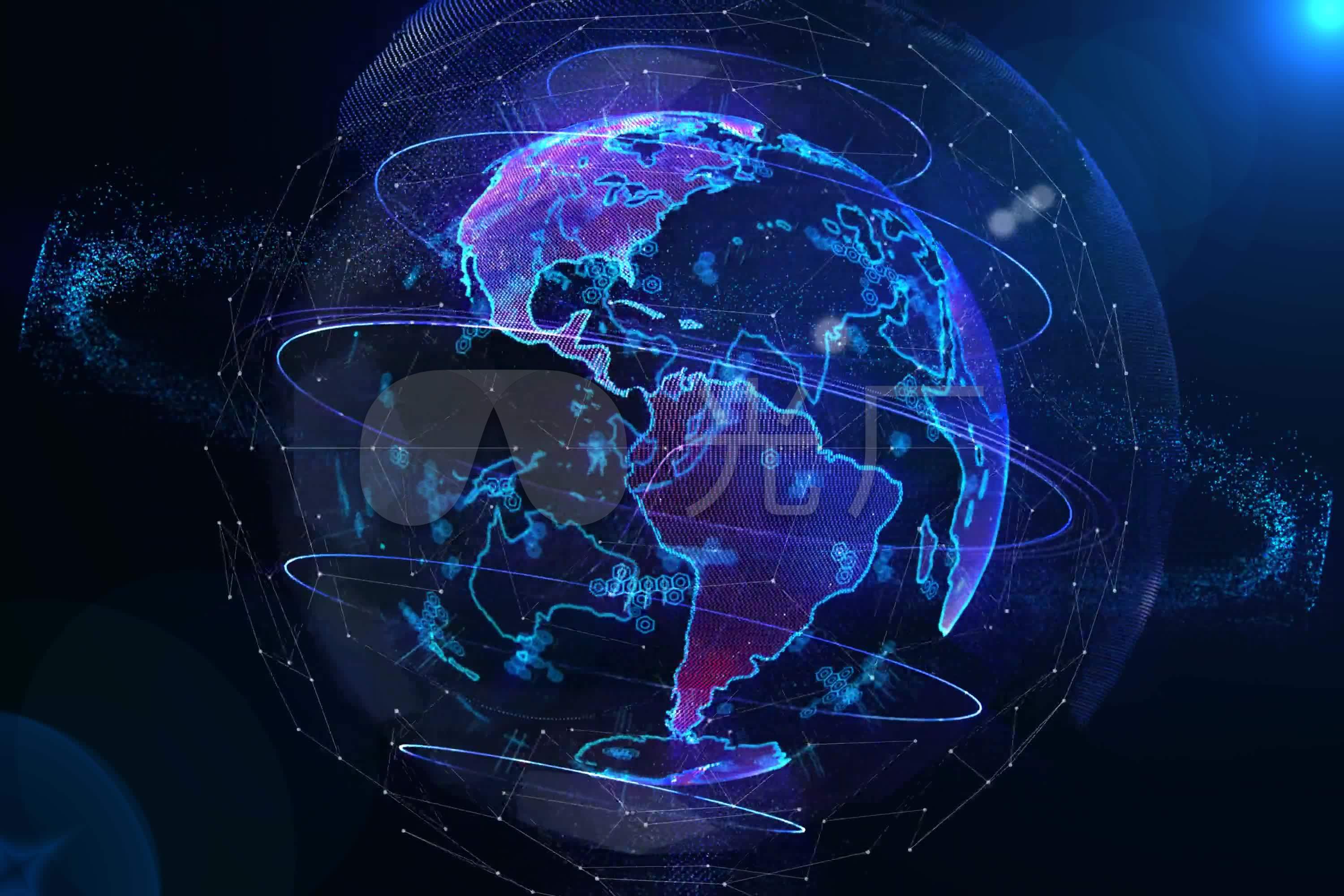 原创科技全息投影未来科技蓝地球旋转