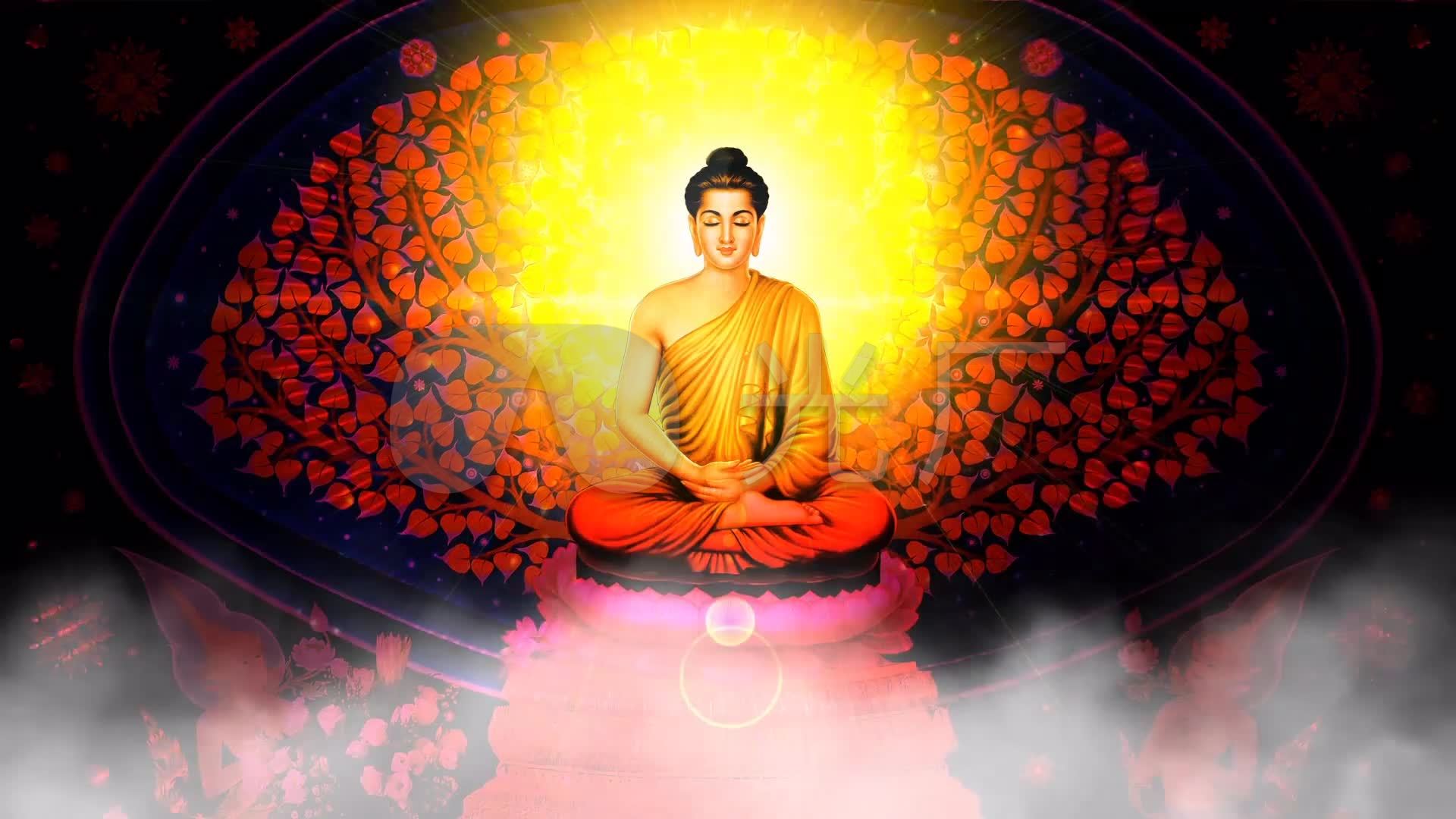 佛光普照佛祖宗教动态背景素材14_1920x1080_高清视频