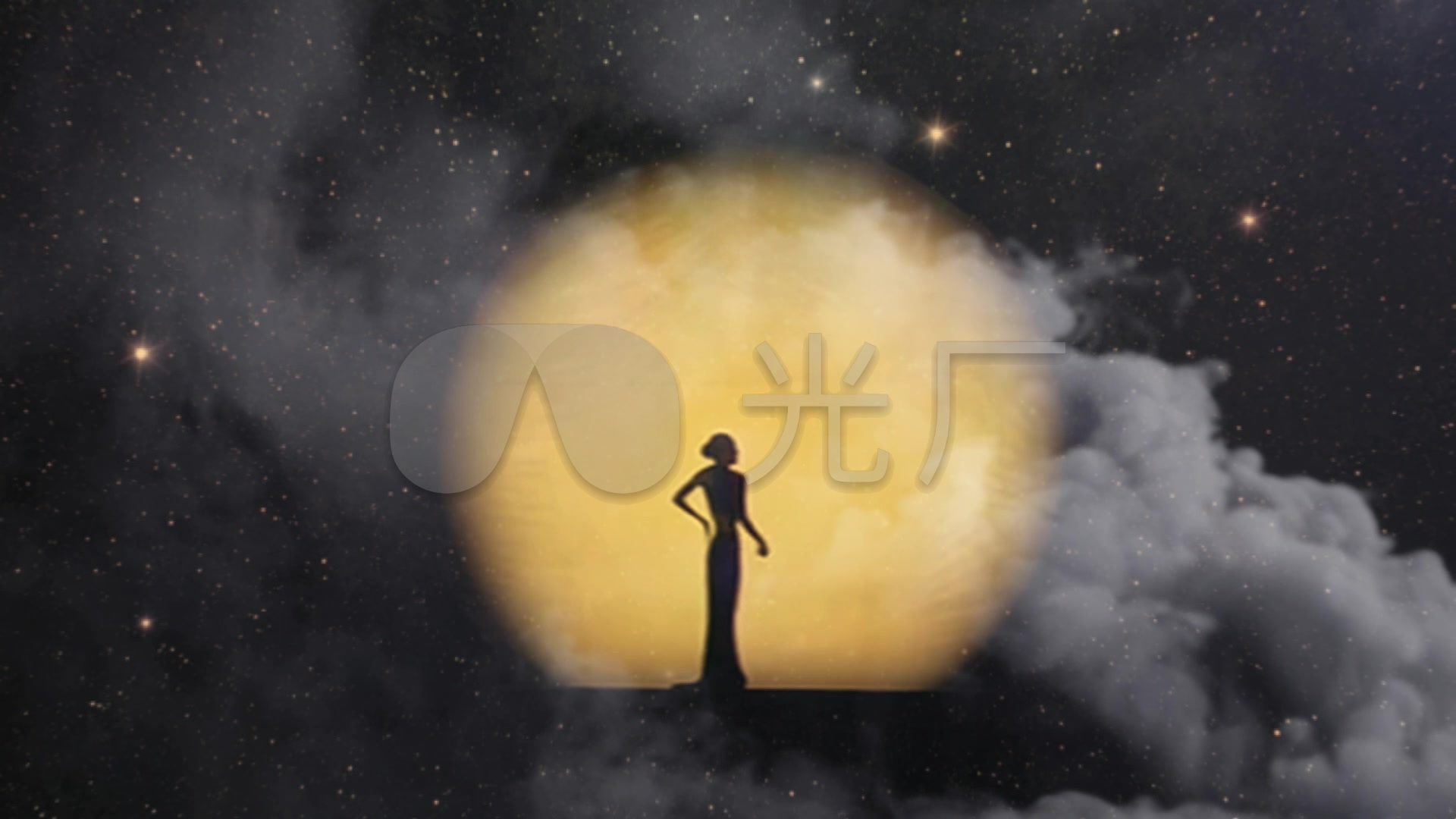 民族舞蹈—星空月亮舞led唯美背景视频