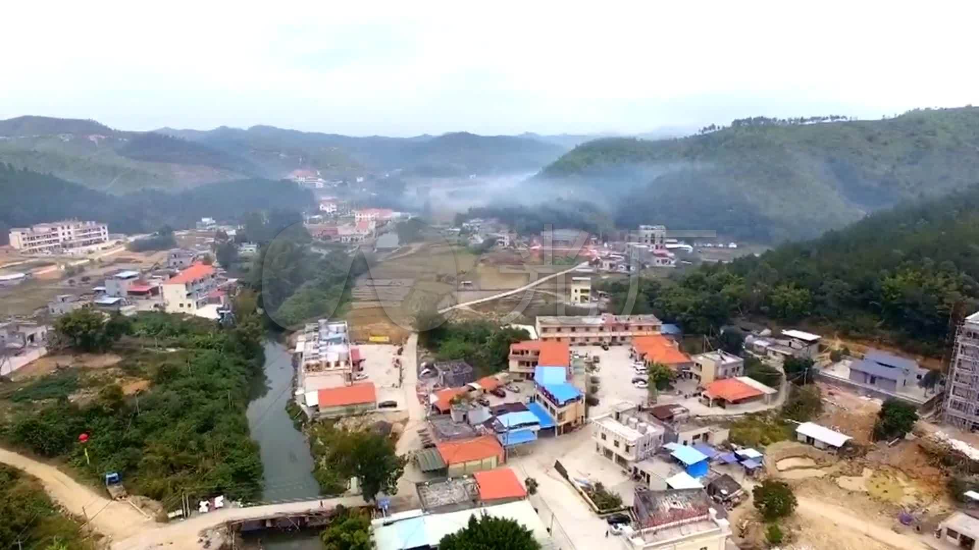 惠州 惠东 安墩 温泉之乡 旅游 度假 河流 航拍 城镇
